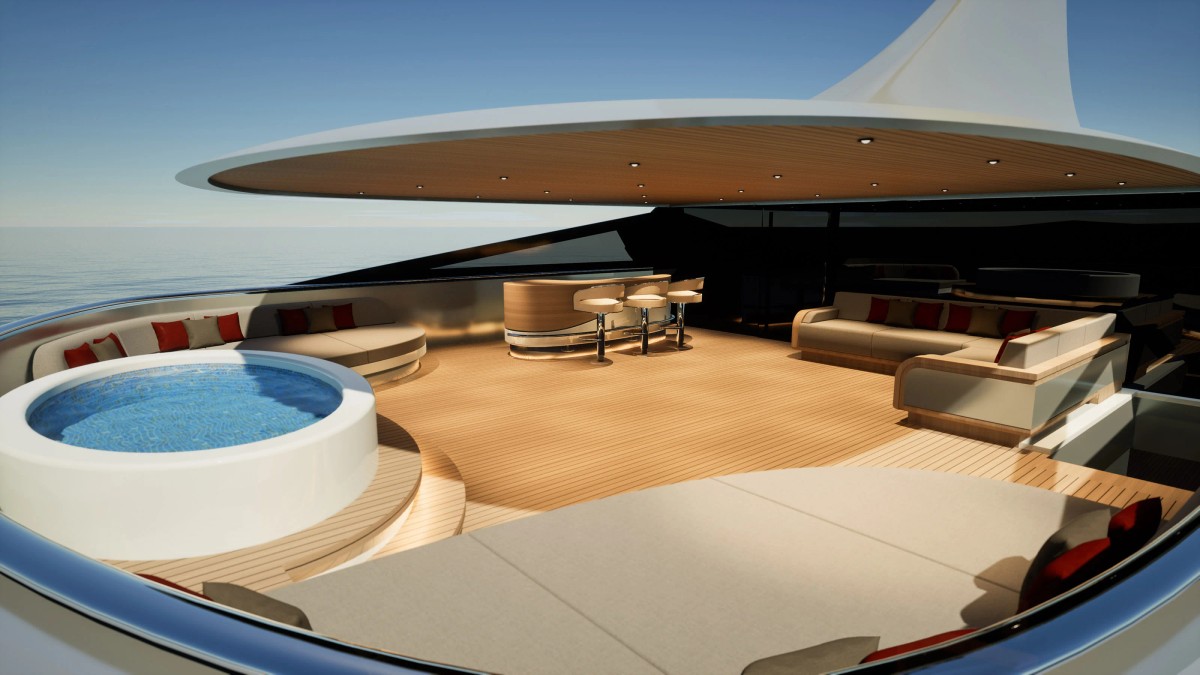 Blade, 83.74m superyacht concept, designed by H2 Yacht Design — photograph 14