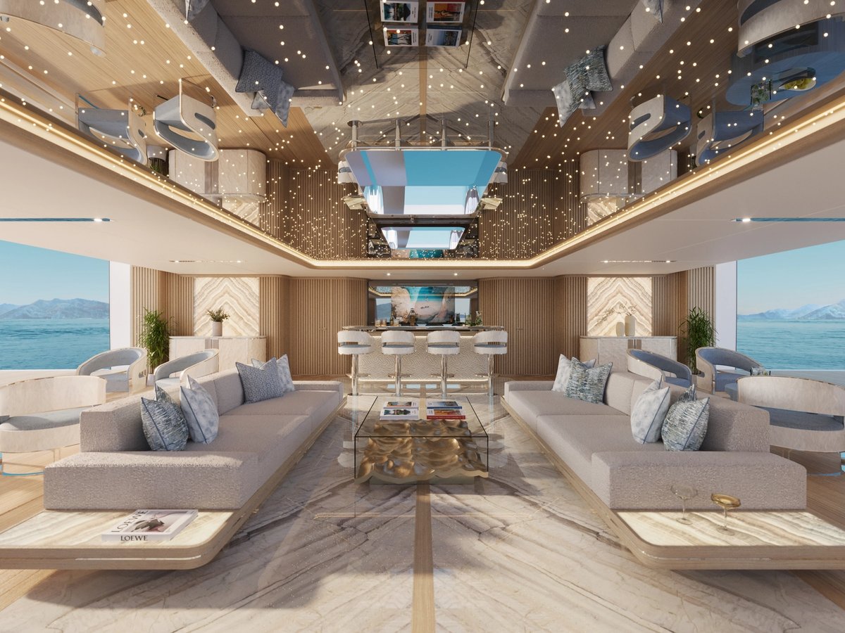 Bravo, 80m superyacht under construction, built by Turquoise Yachts, designed by H2 Yacht Design — photograph 1