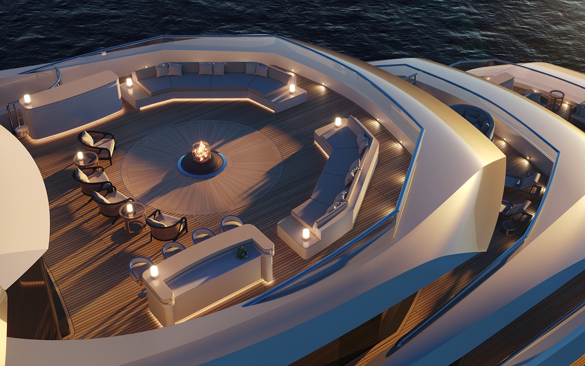 Pollux, 111m superyacht concept, designed by H2 Yacht Design — photograph 8
