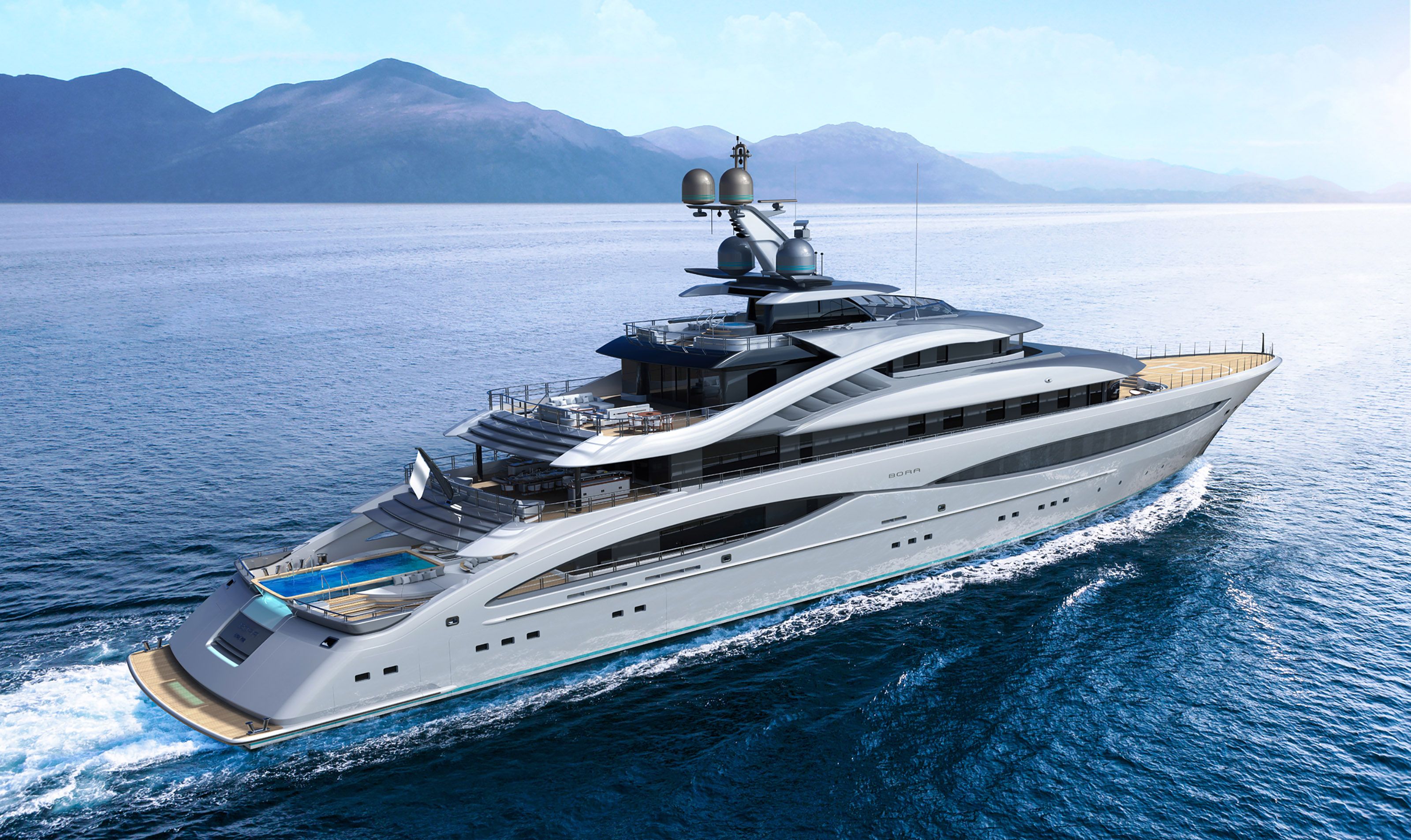 BORA, 81m superyacht concept, designed by H2 Yacht Design — photograph 2