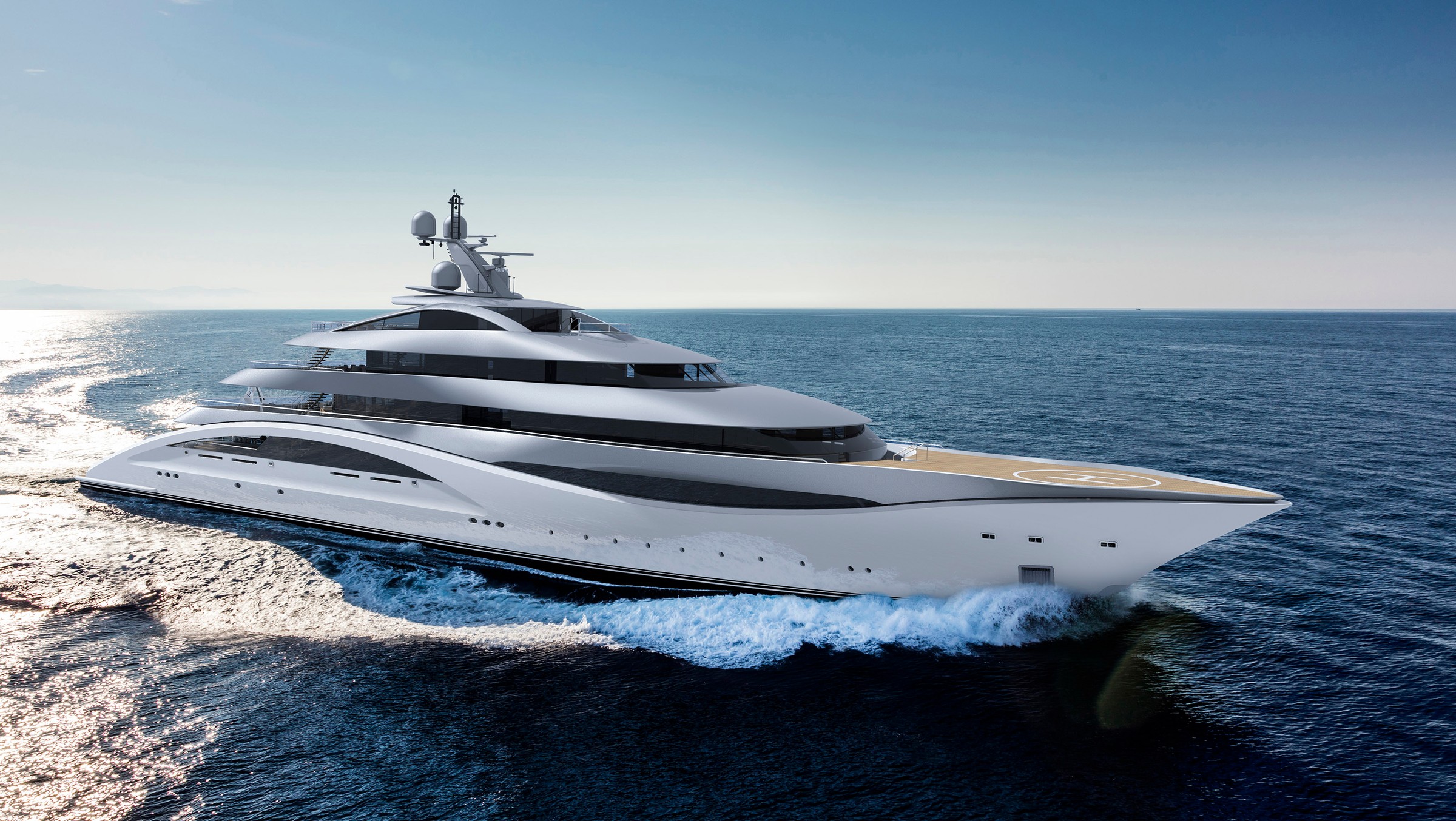 Arc, 90m superyacht concept, designed by H2 Yacht Design