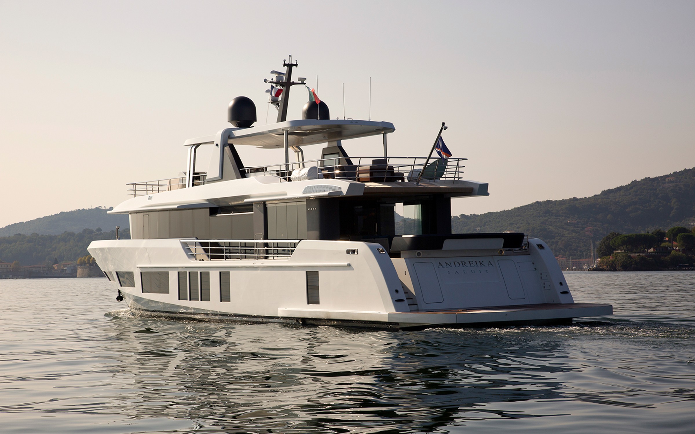 Andreika, 32.3m new build superyacht, built by Alpha Custom Yacht, designed by H2 Yacht Design — photograph 1