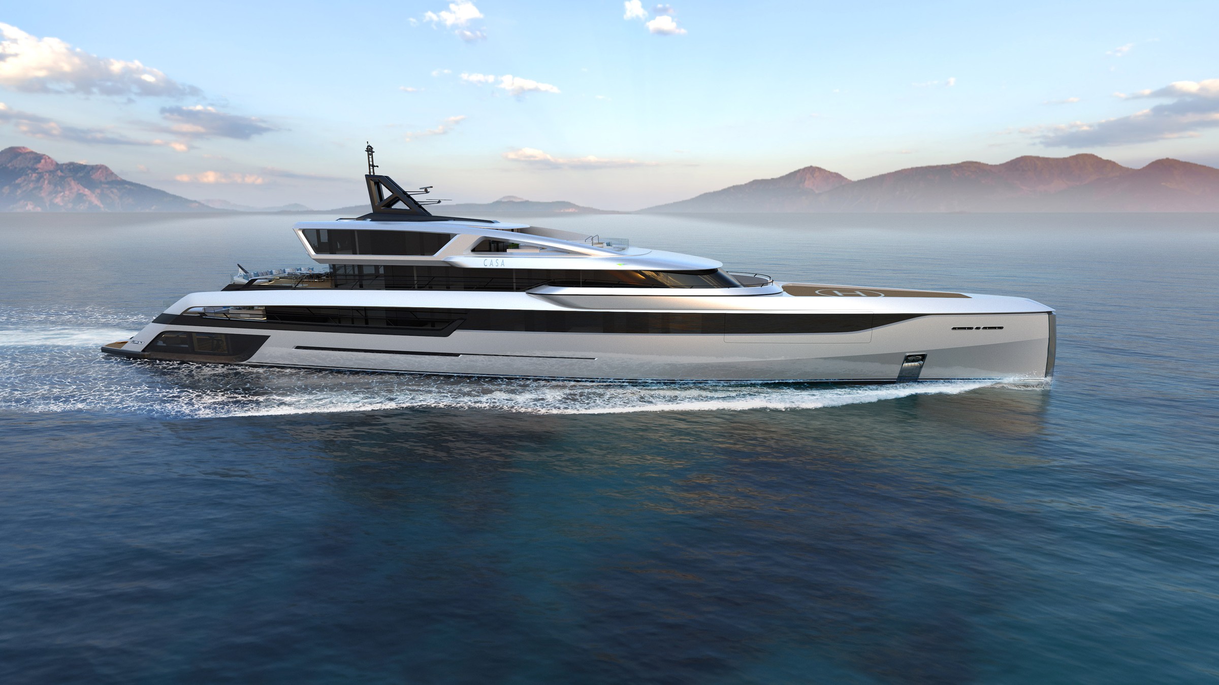 CASA, 80m superyacht concept, designed by H2 Yacht Design — photograph 1