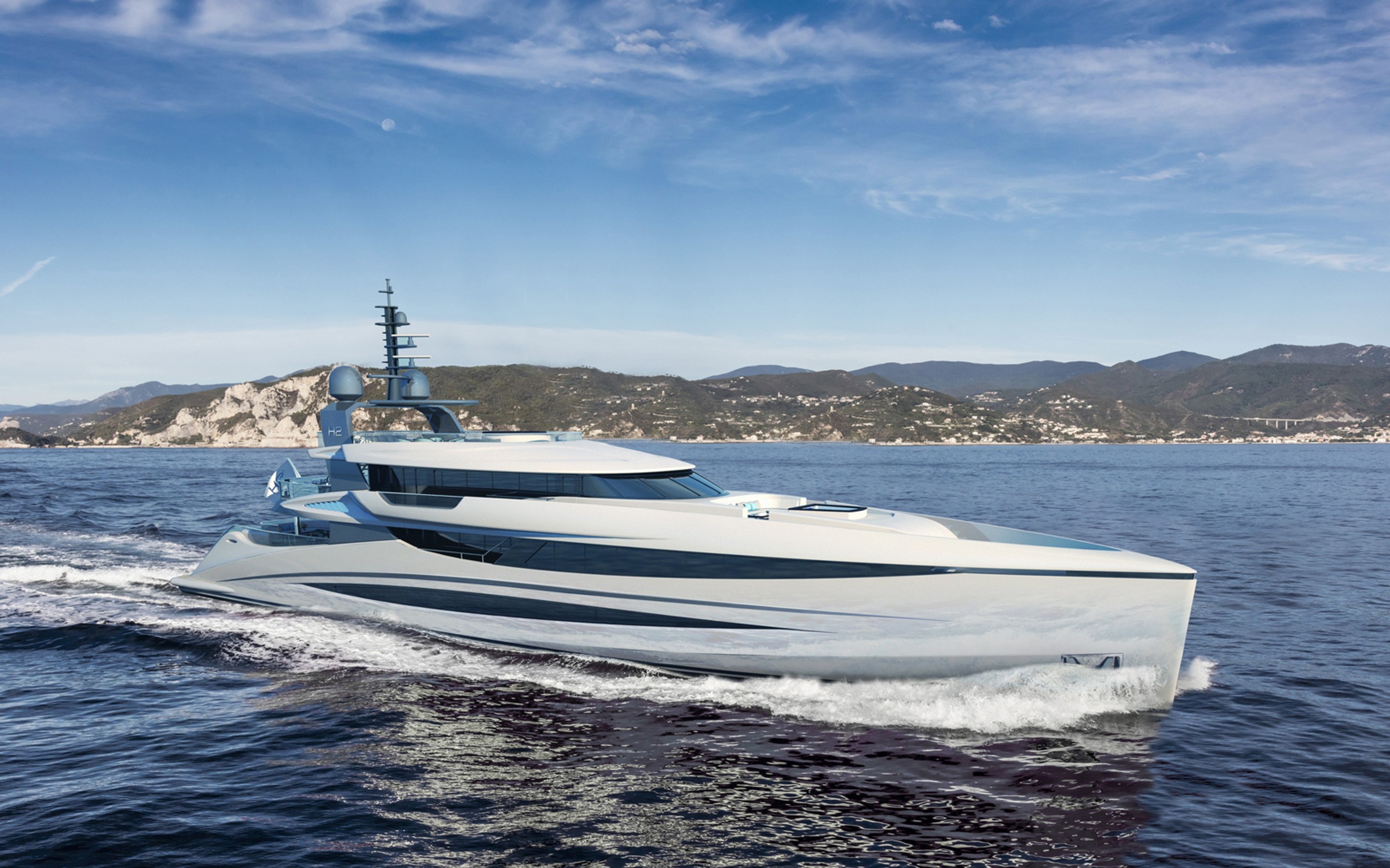 Elara, 50m superyacht concept, designed by H2 Yacht Design — photograph 1