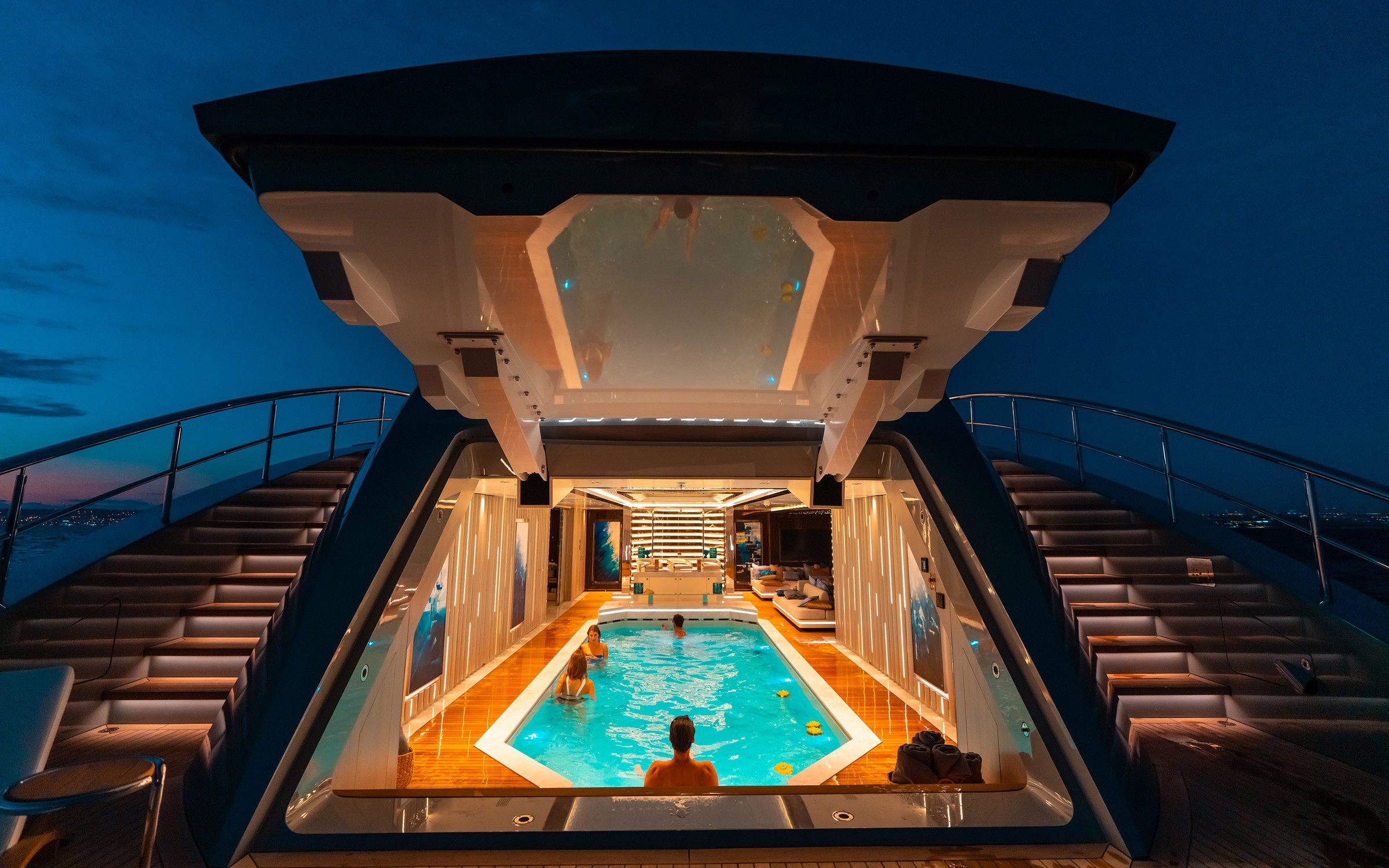Tatiana, 80m new build superyacht, built by Bilgin Yachts, designed by H2 Yacht Design — photograph 22