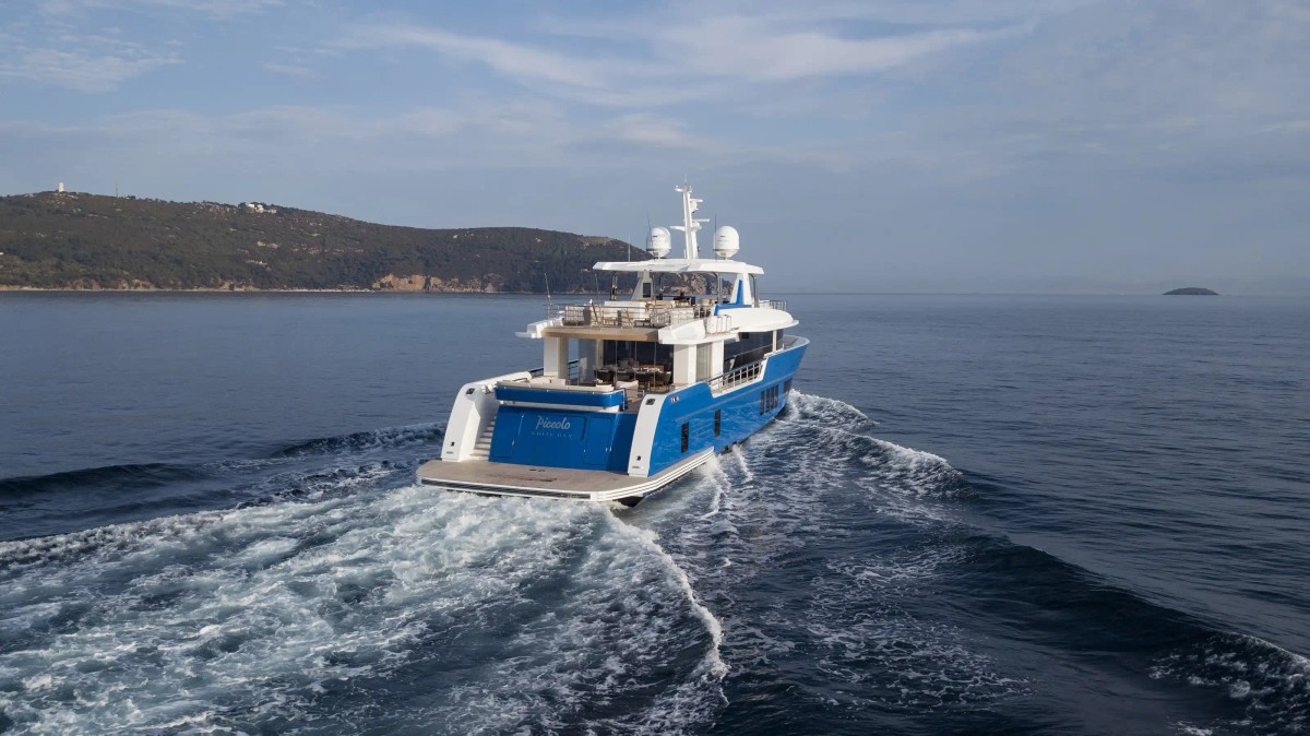Piccolo, 38m new build superyacht, built by Alpha Custom Yacht, designed by H2 Yacht Design — photograph 5