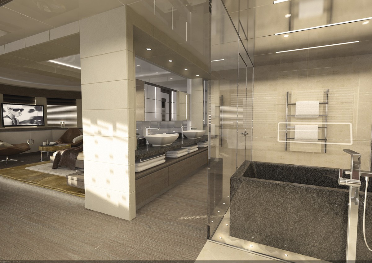 Mars, 90.00m superyacht concept, designed by H2 Yacht Design — photograph 3