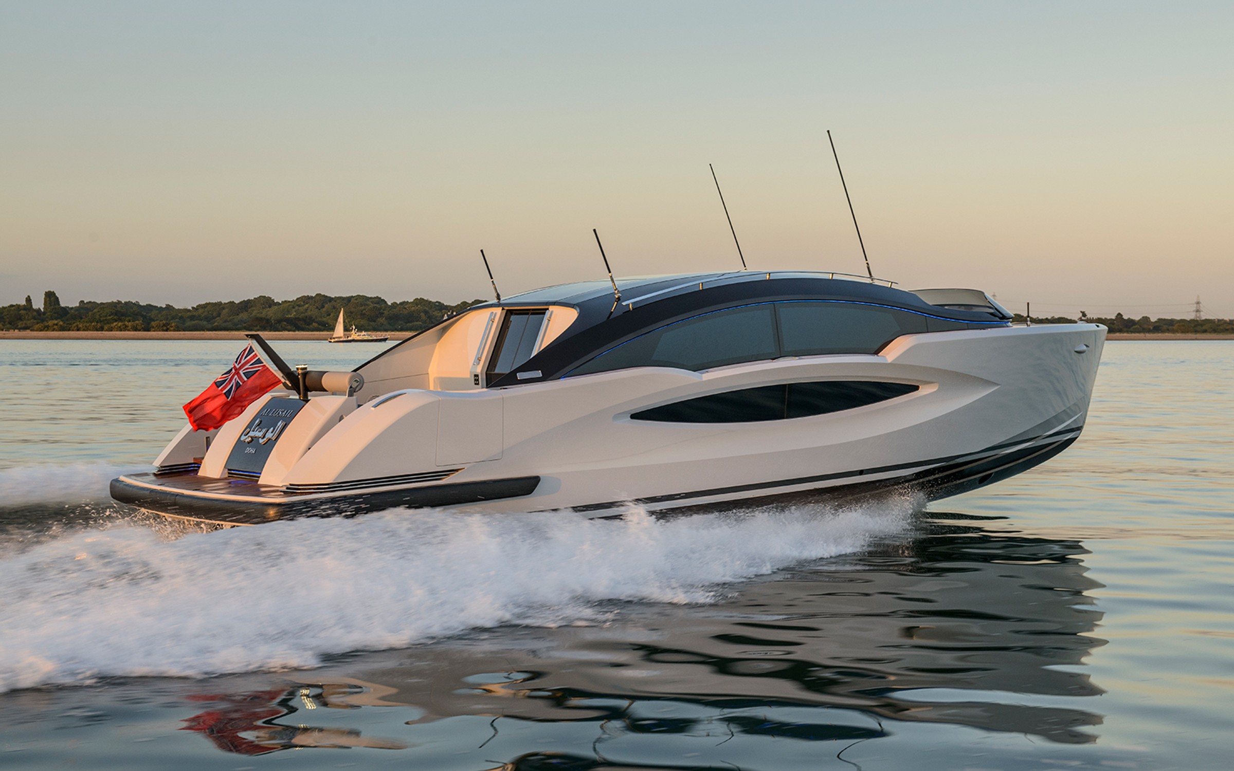 Al Lusail – Open Limo Tender, 11.2m yacht tender, built by Compass Tenders, designed by H2 Yacht Design — photograph 1