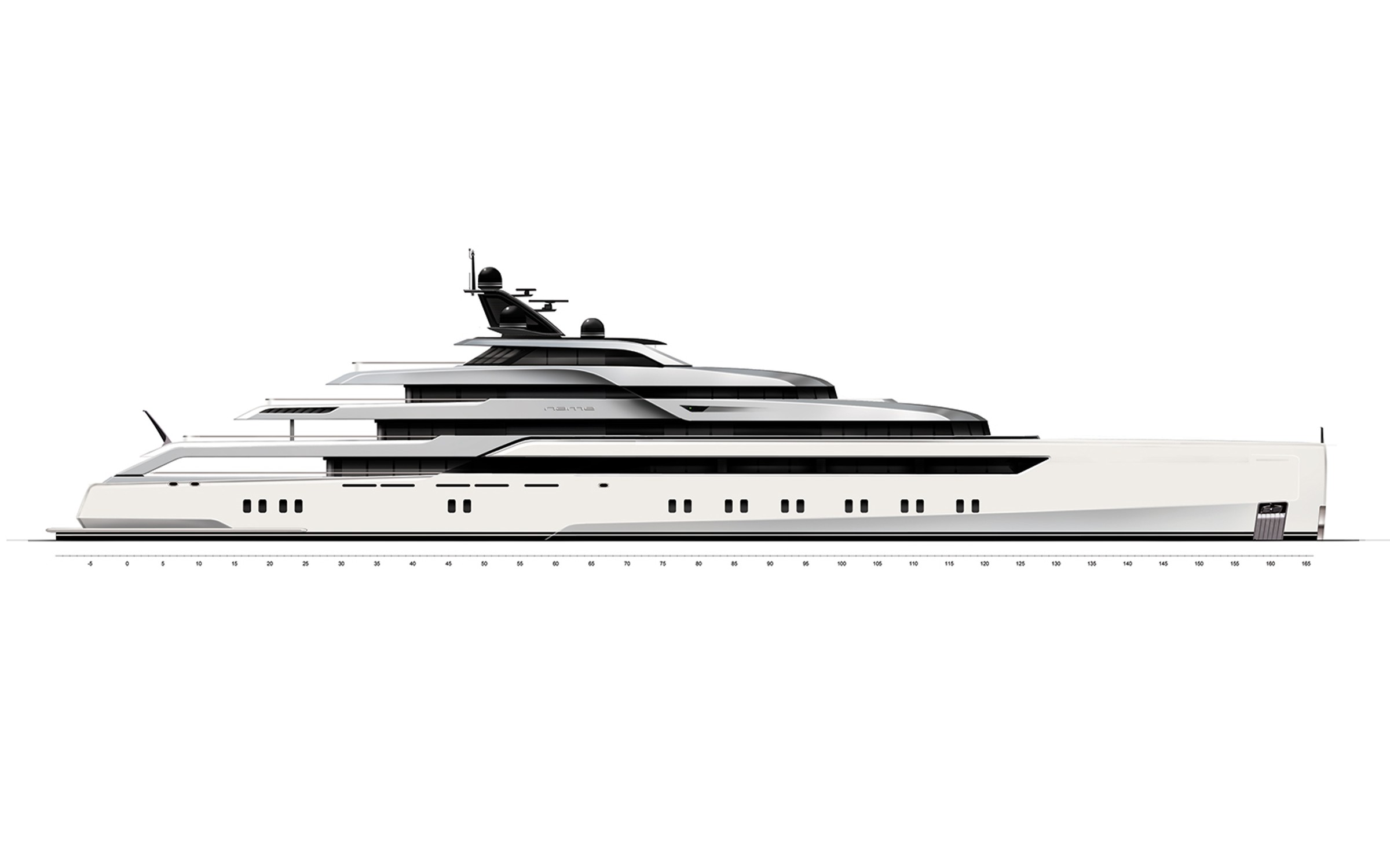 100m Concept, 100m superyacht concept, designed by H2 Yacht Design — photograph 4