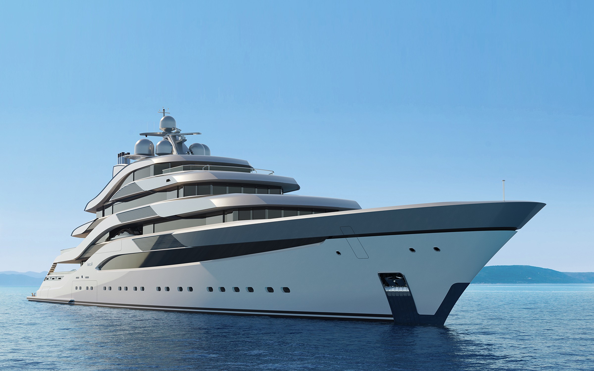 Pollux, 111m superyacht concept, designed by H2 Yacht Design — photograph 7