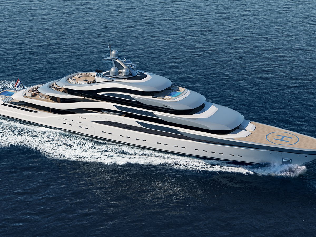 Pollux, 111m superyacht concept, designed by H2 Yacht Design — photograph 2