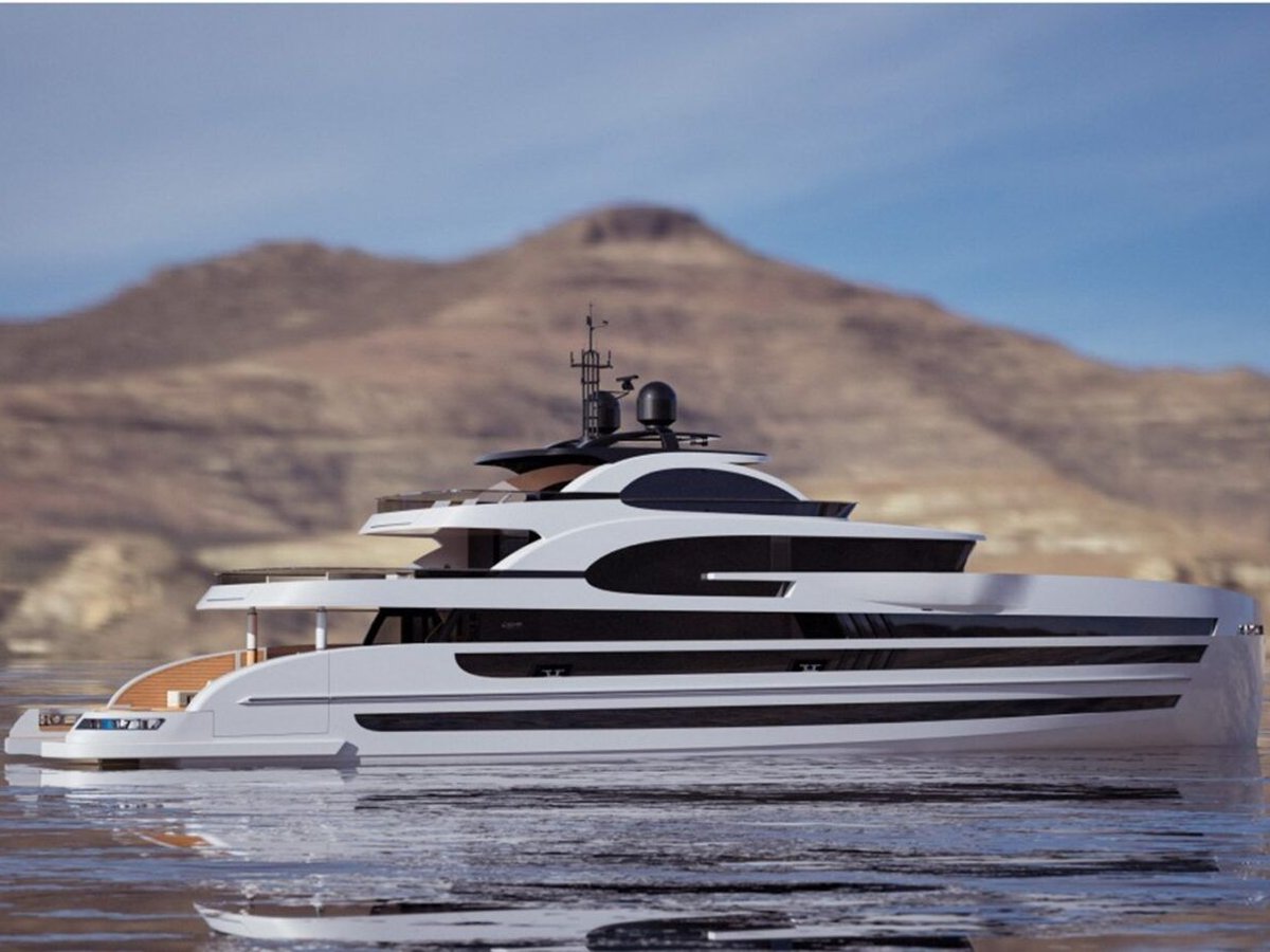 Lazzara UHV 160, 48m superyacht under construction, built by Lazzara Yachts, designed by H2 Yacht Design — photograph 1