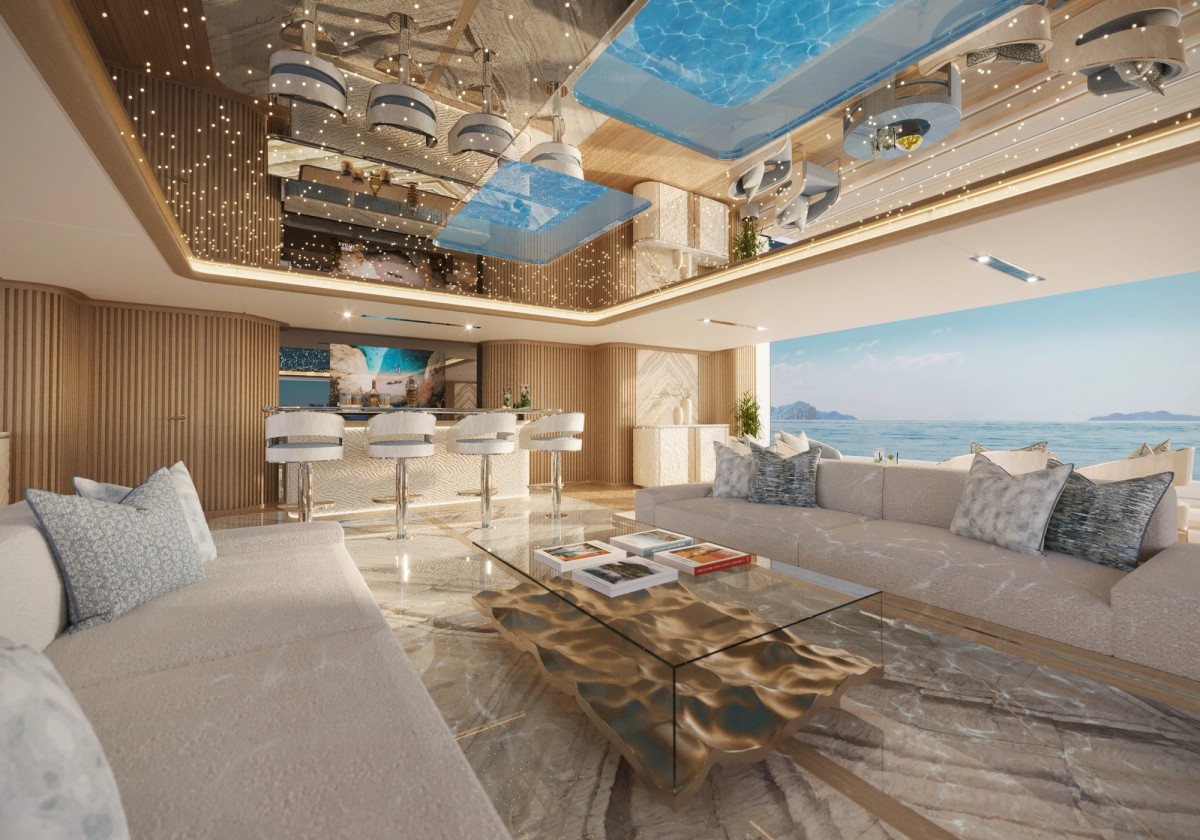 Bravo, 80m superyacht under construction, built by Turquoise Yachts, designed by H2 Yacht Design — photograph 2