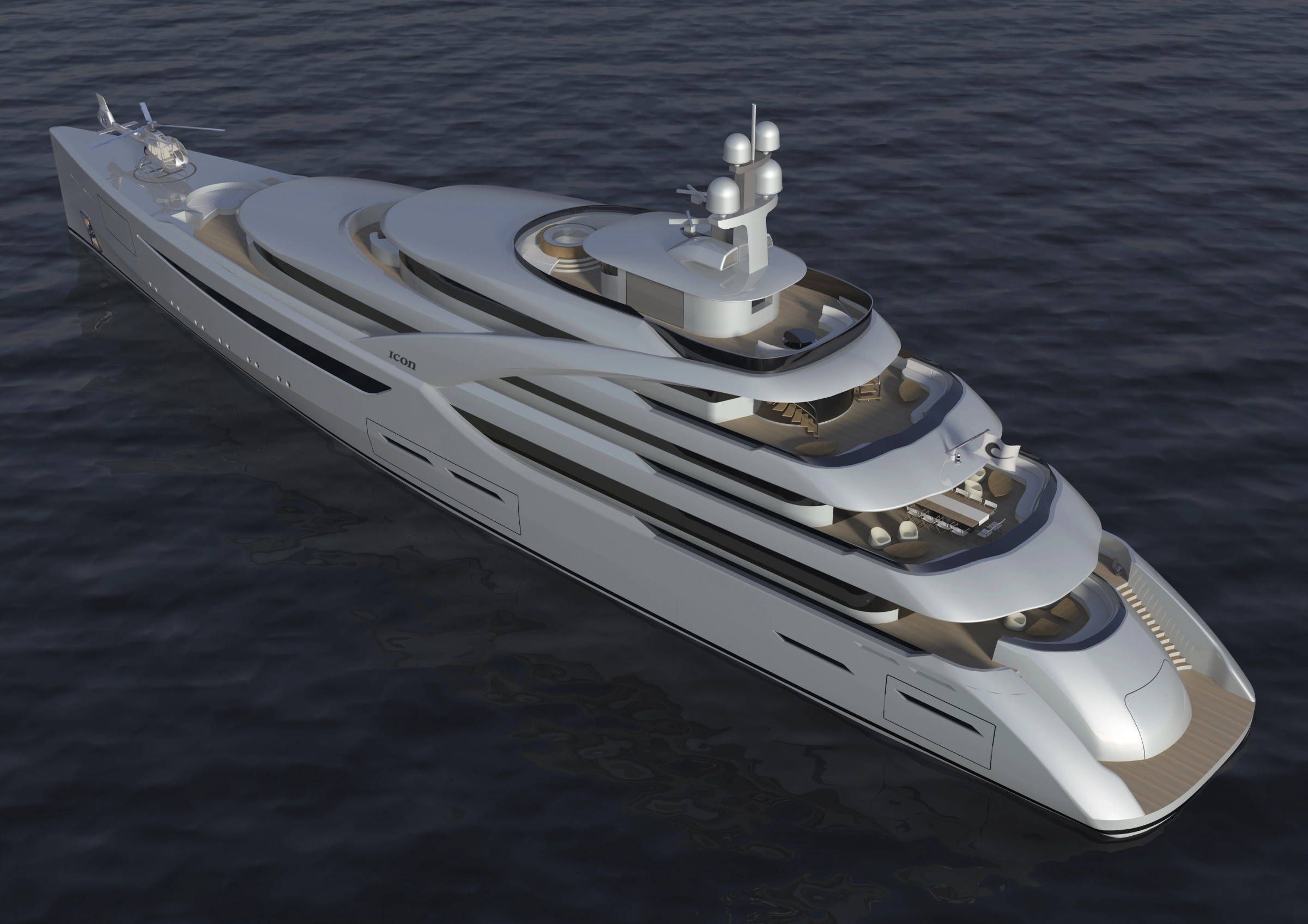 Icon Yachts, 85.00m superyacht concept, designed by H2 Yacht Design — photograph 4