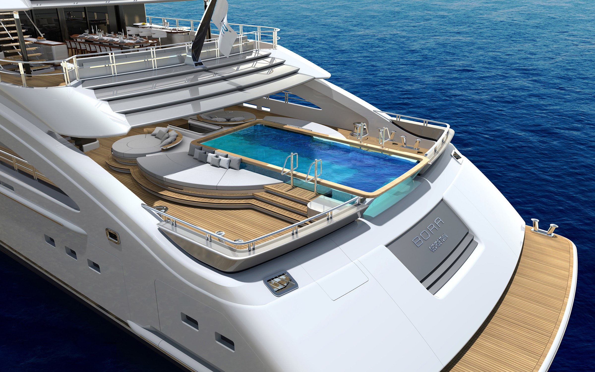 BORA, 81m superyacht concept, designed by H2 Yacht Design — photograph 1
