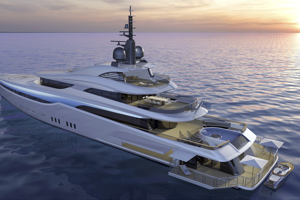 Saturn, 70.00m superyacht concept, designed by H2 Yacht Design — photograph 6