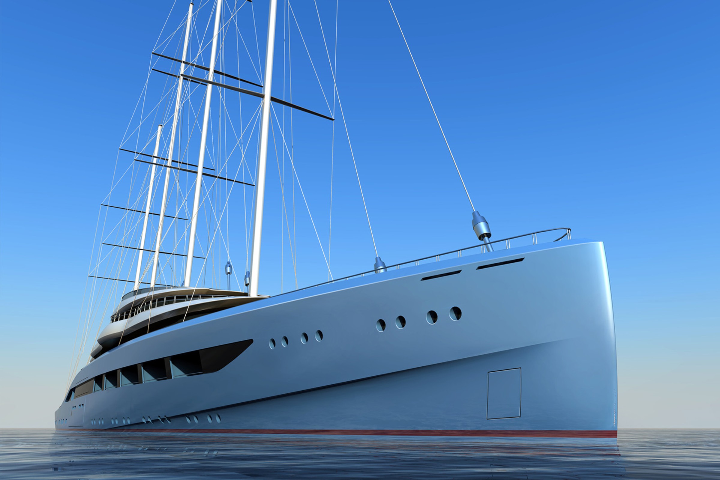 Atlas, 110m superyacht concept, designed by H2 Yacht Design