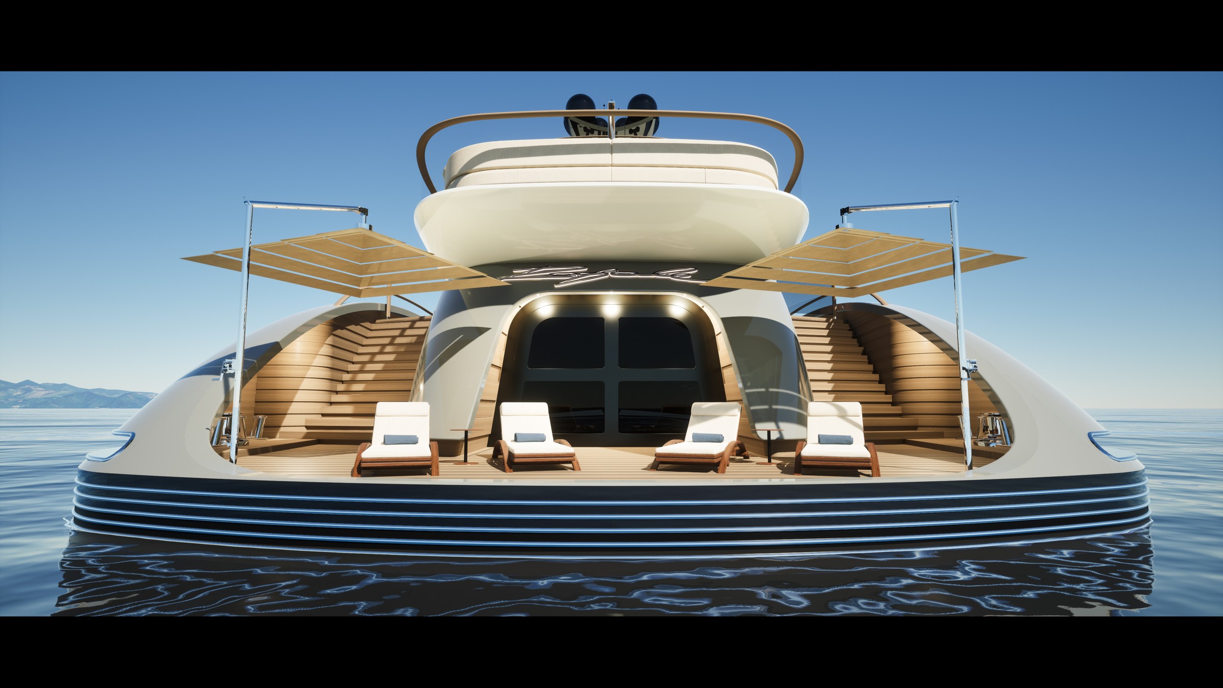 Rafale, 81.3m superyacht under construction, built by Turquoise Yachts, designed by H2 Yacht Design — photograph 4