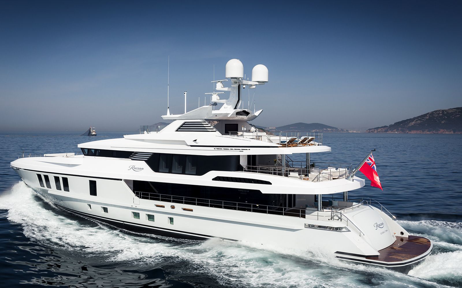 Razan, 47m new build superyacht, built by Turquoise Yachts, designed by H2 Yacht Design — photograph 2