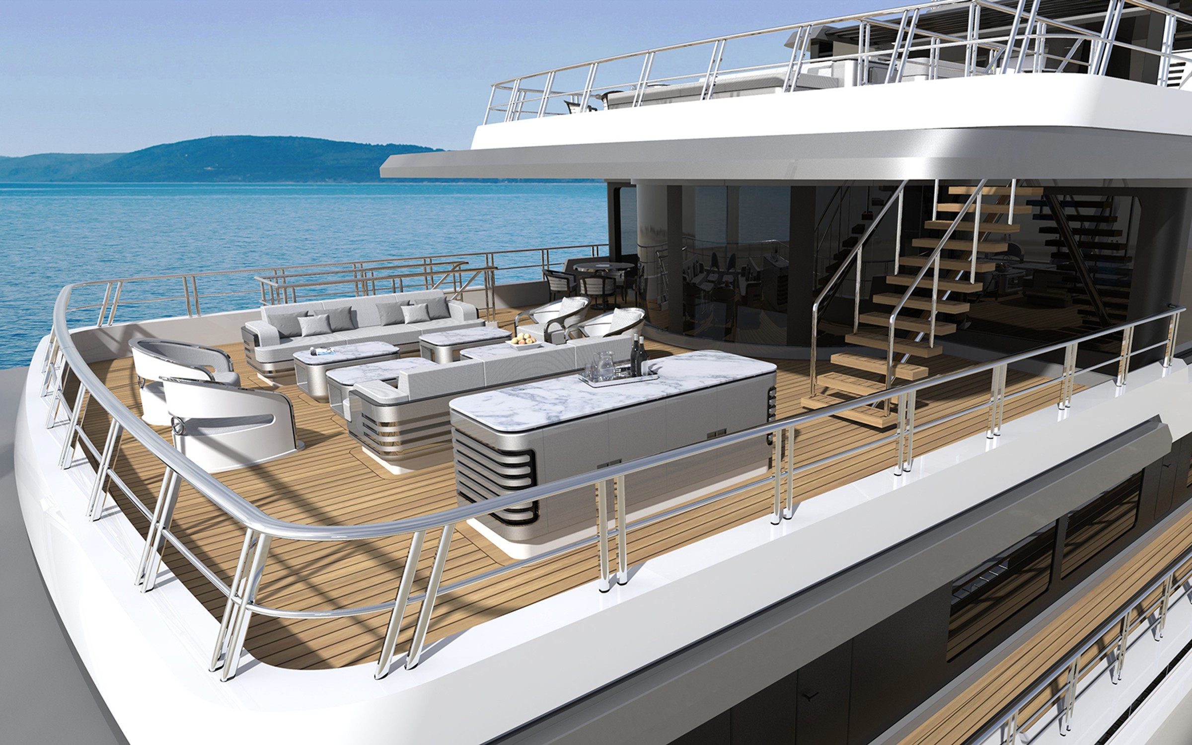 Barracuda Explorer, 65m superyacht concept, designed by H2 Yacht Design — photograph 4