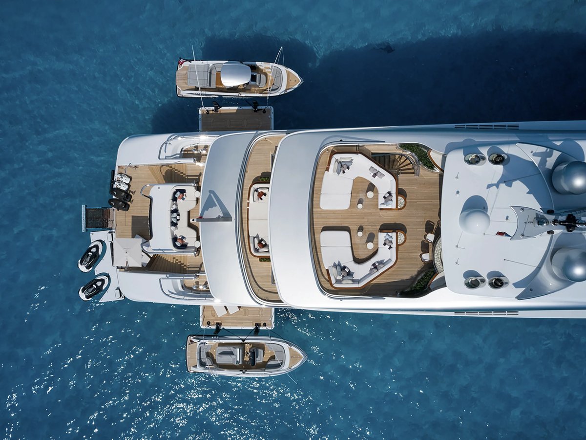 Arrow, 75m new build superyacht, built by Feadship, designed by H2 Yacht Design — photograph 2