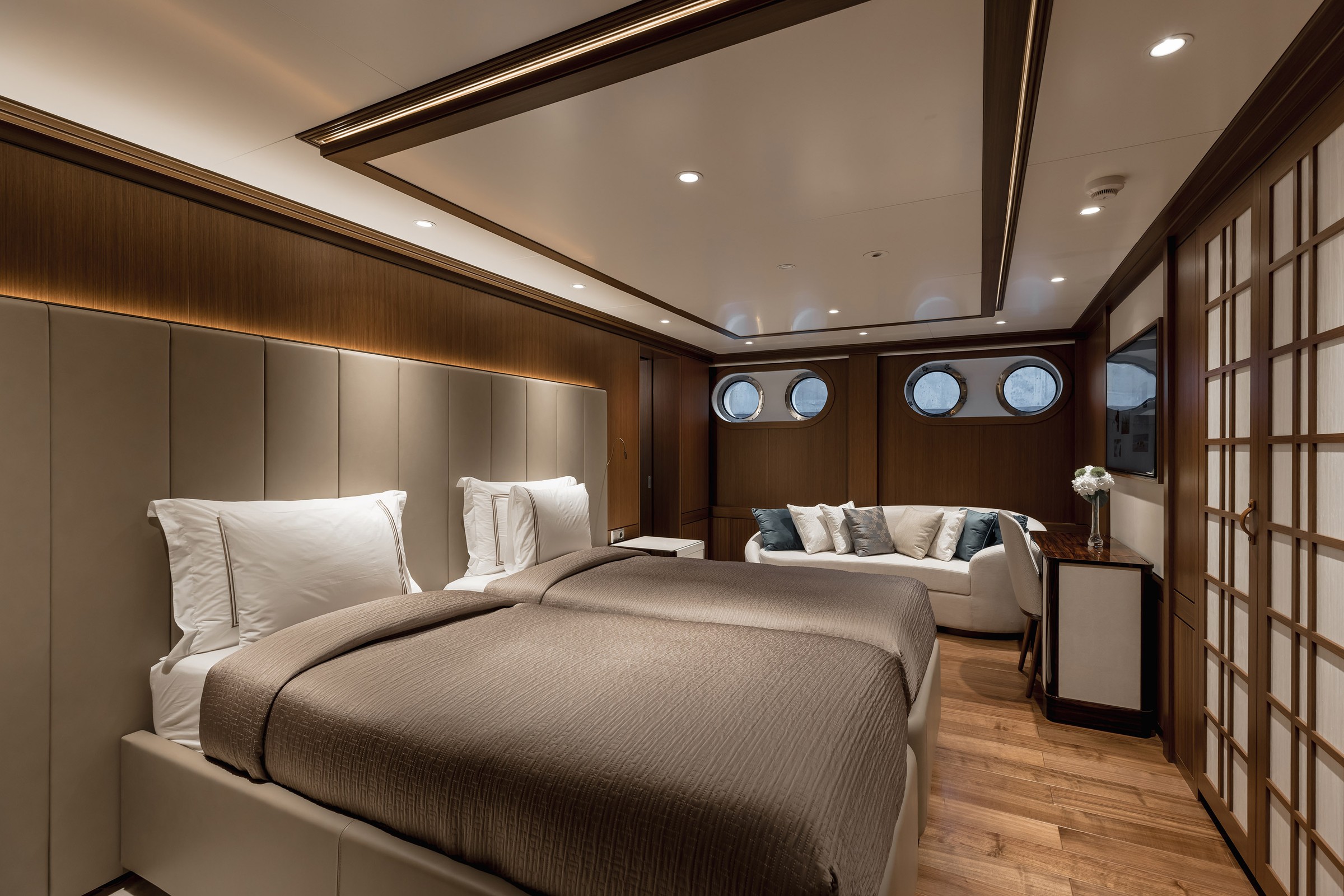 Victorious, 85m new build superyacht, built by AKYACHT, designed by H2 Yacht Design — photograph 46