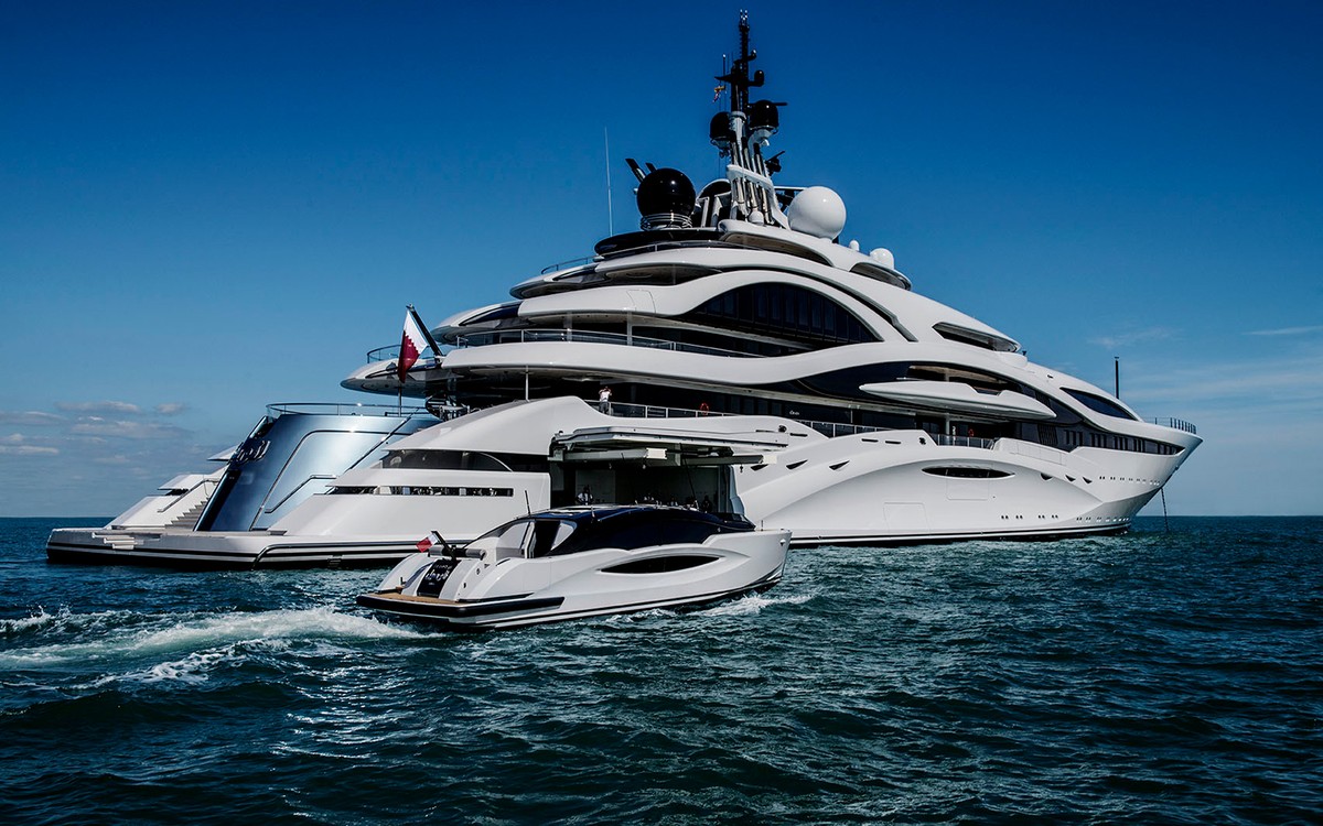 Al Lusail, 123m new build superyacht, built by Lürssen, designed by H2 Yacht Design — photograph 6