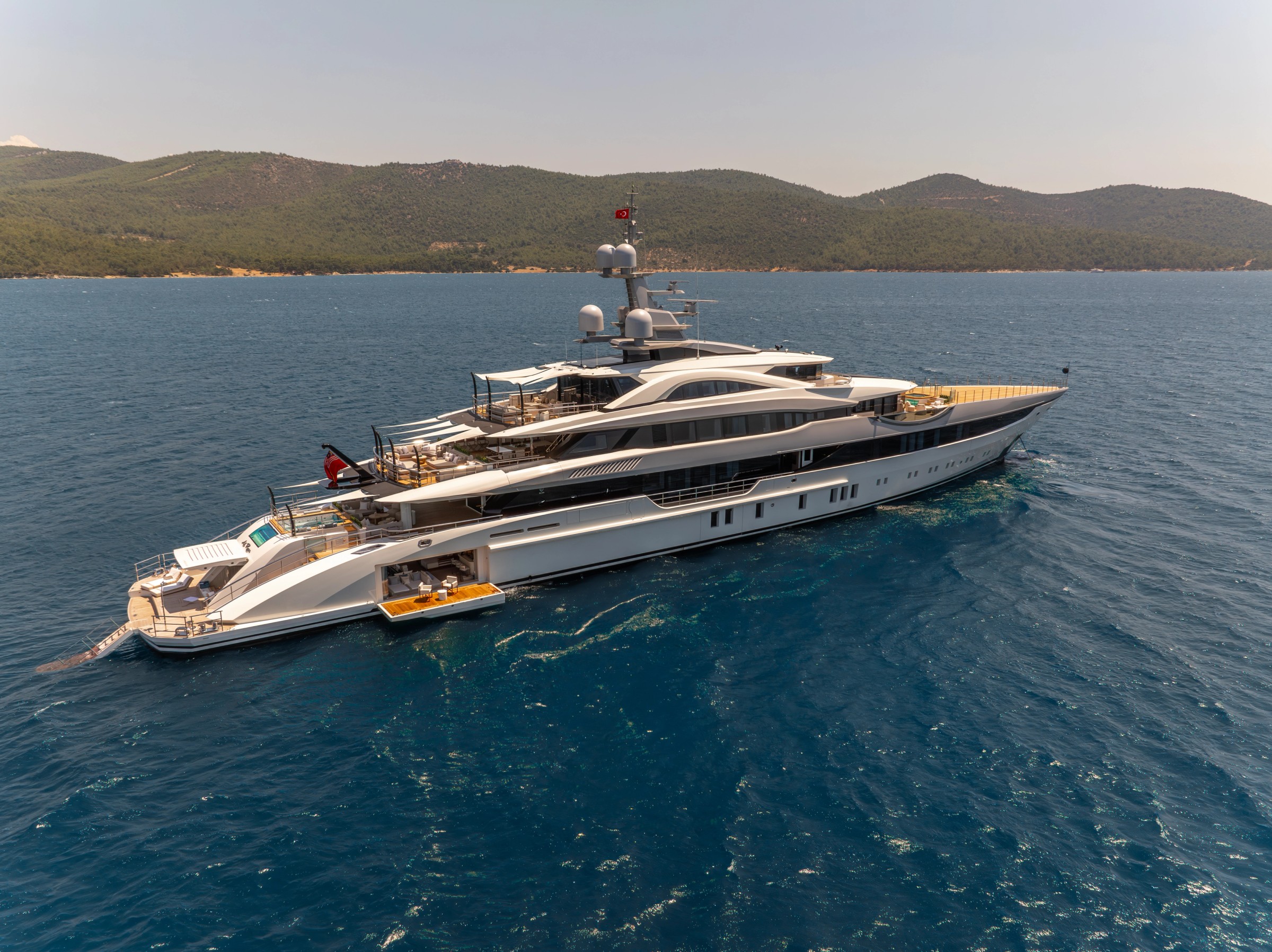 Al Reem, 80m new build superyacht, built by Bilgin Yachts, designed by H2 Yacht Design — photograph 1