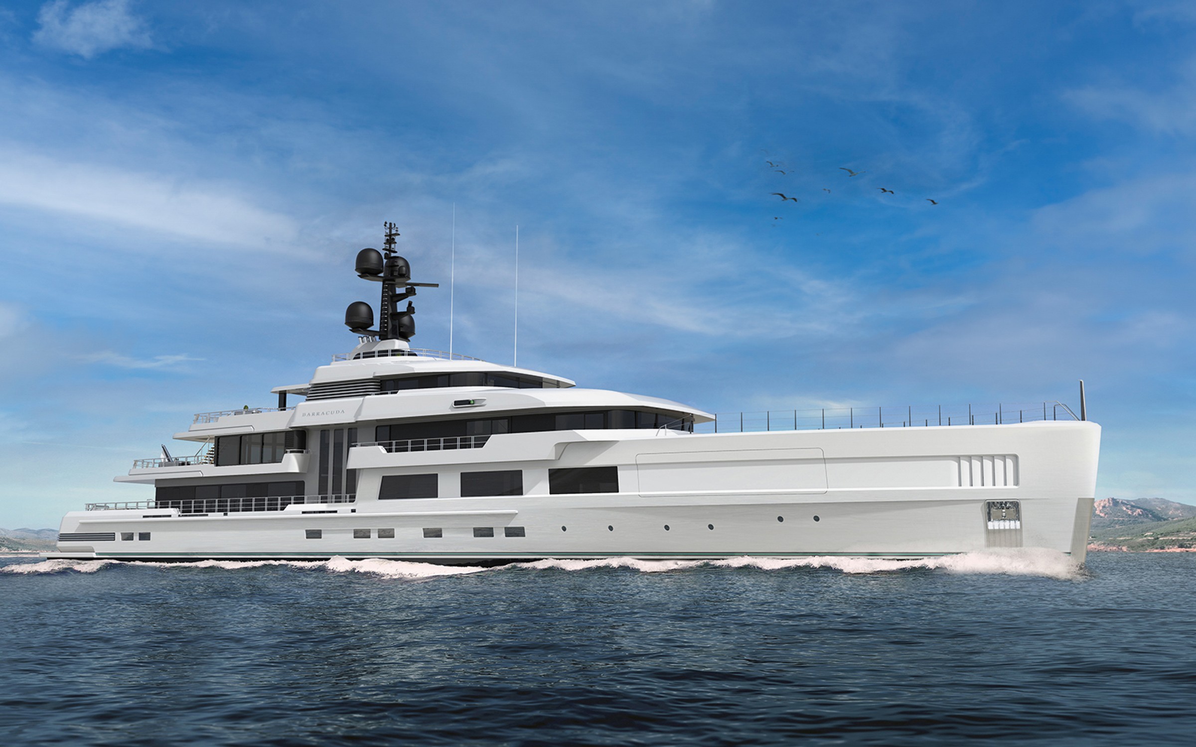 Barracuda Explorer, 65m superyacht concept, designed by H2 Yacht Design — photograph 1