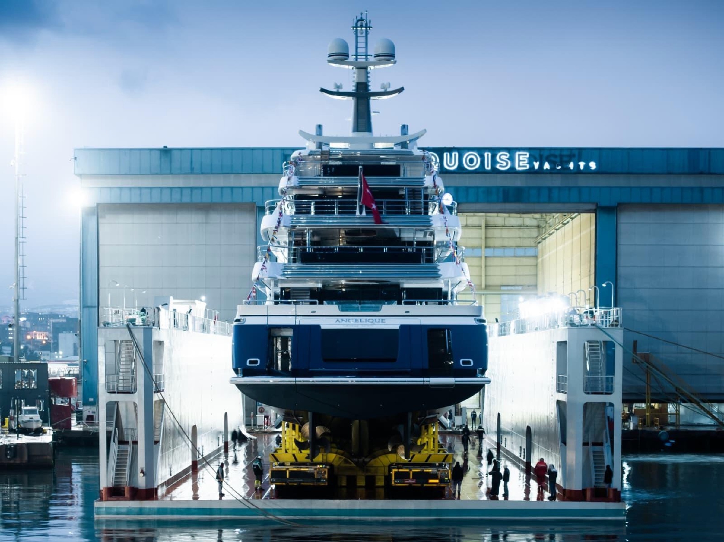 Angelique, 88m new build superyacht, built by Turquoise Yachts, designed by H2 Yacht Design — photograph 10