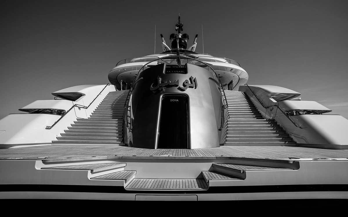 Al Lusail, 123m new build superyacht, built by Lürssen, designed by H2 Yacht Design — photograph 11