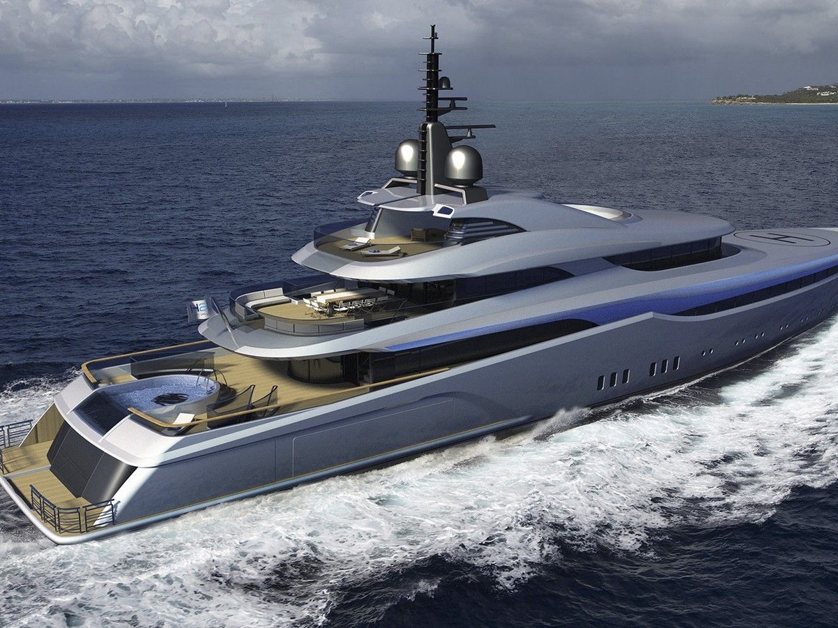 Saturn, 70.00m superyacht concept, designed by H2 Yacht Design — photograph 1