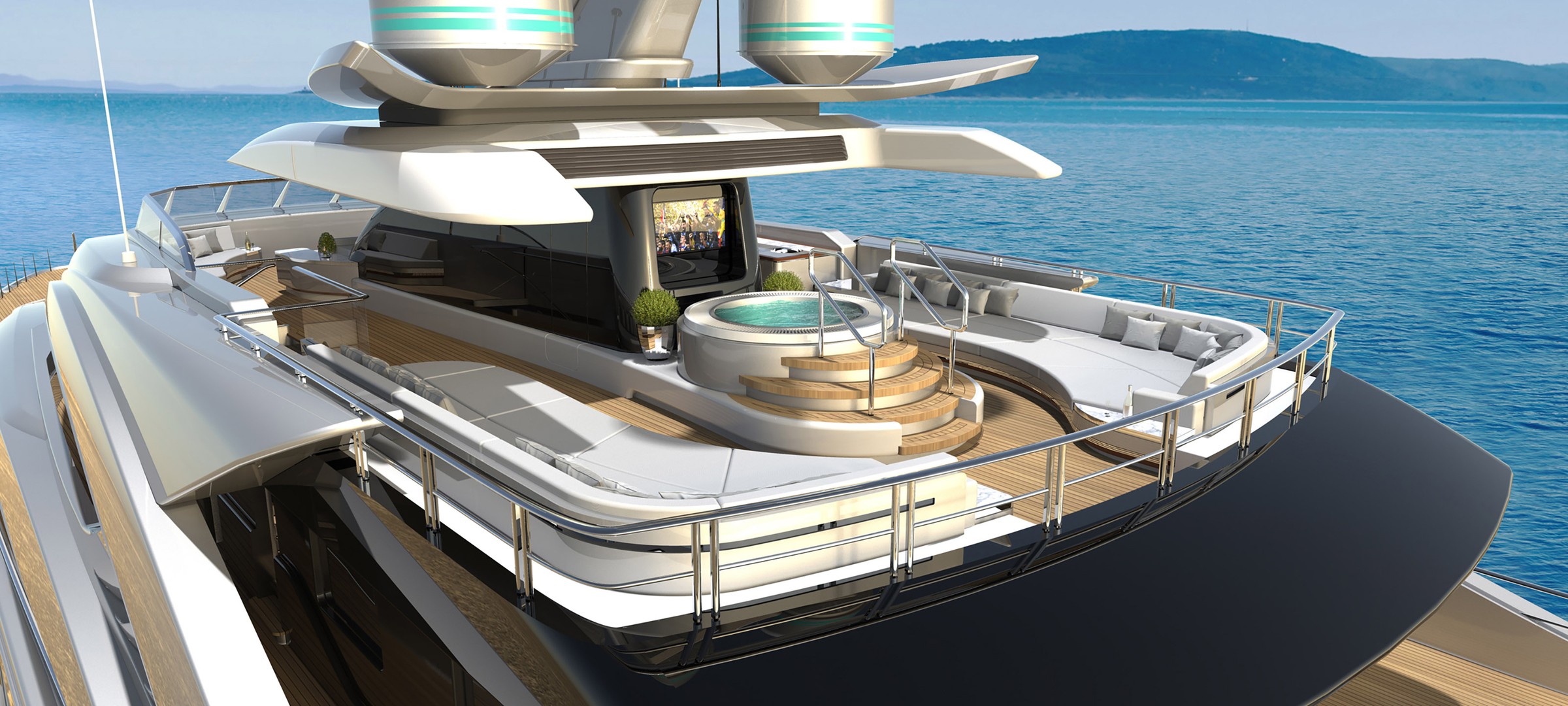 BORA, 81m superyacht concept, designed by H2 Yacht Design — photograph 7