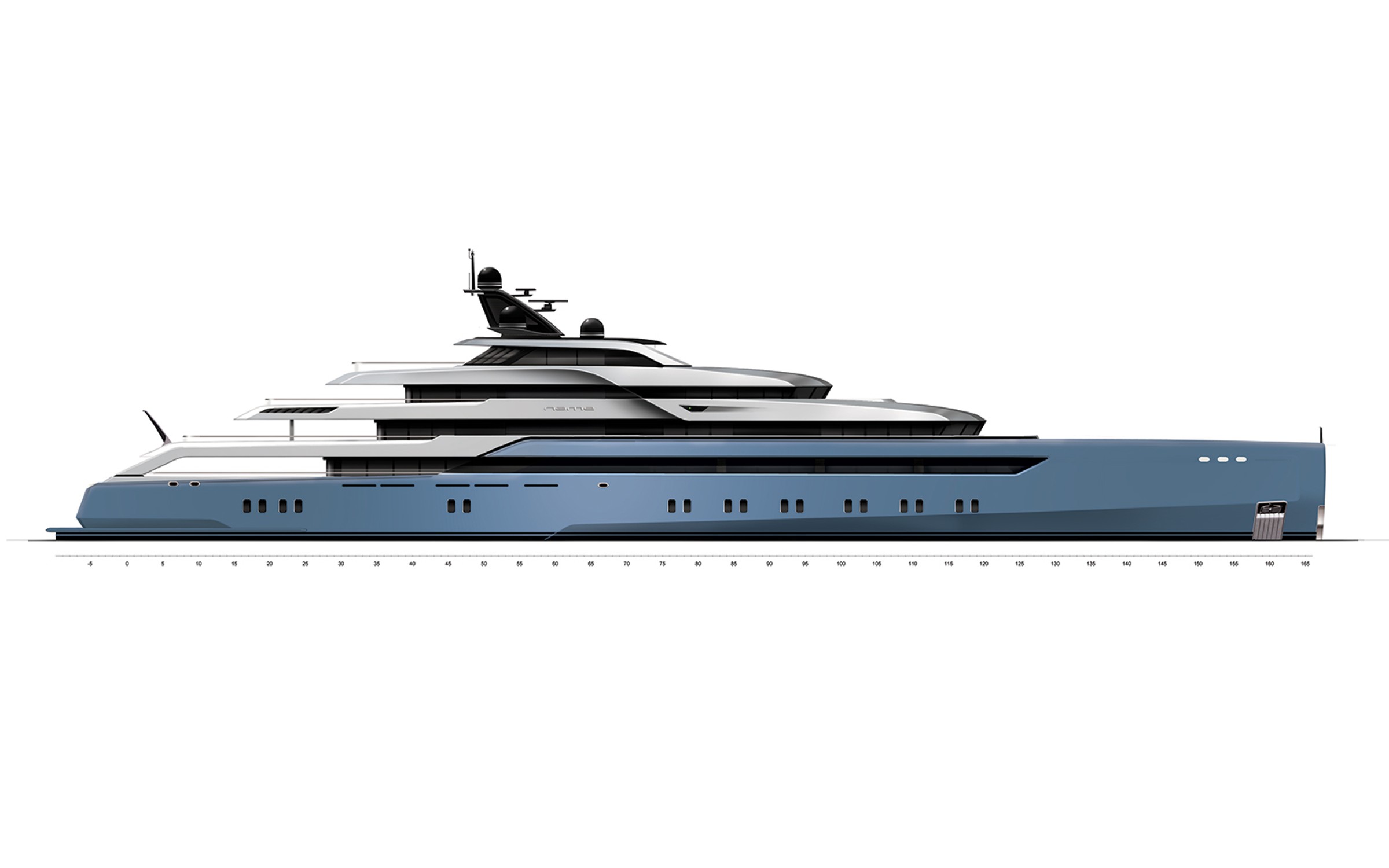 100m Concept, 100m superyacht concept, designed by H2 Yacht Design