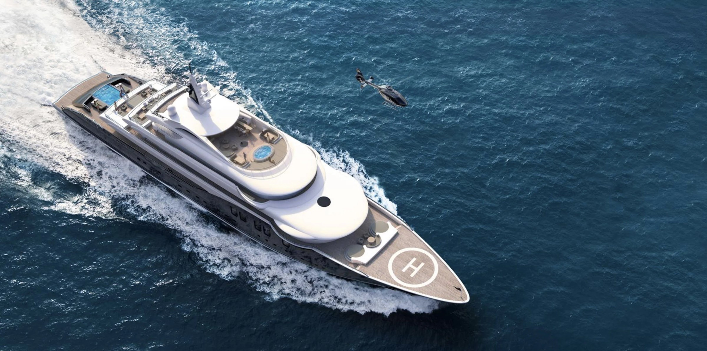 Faith, 87.5m superyacht under construction, built by Dunya Yachts, designed by H2 Yacht Design — photograph 4