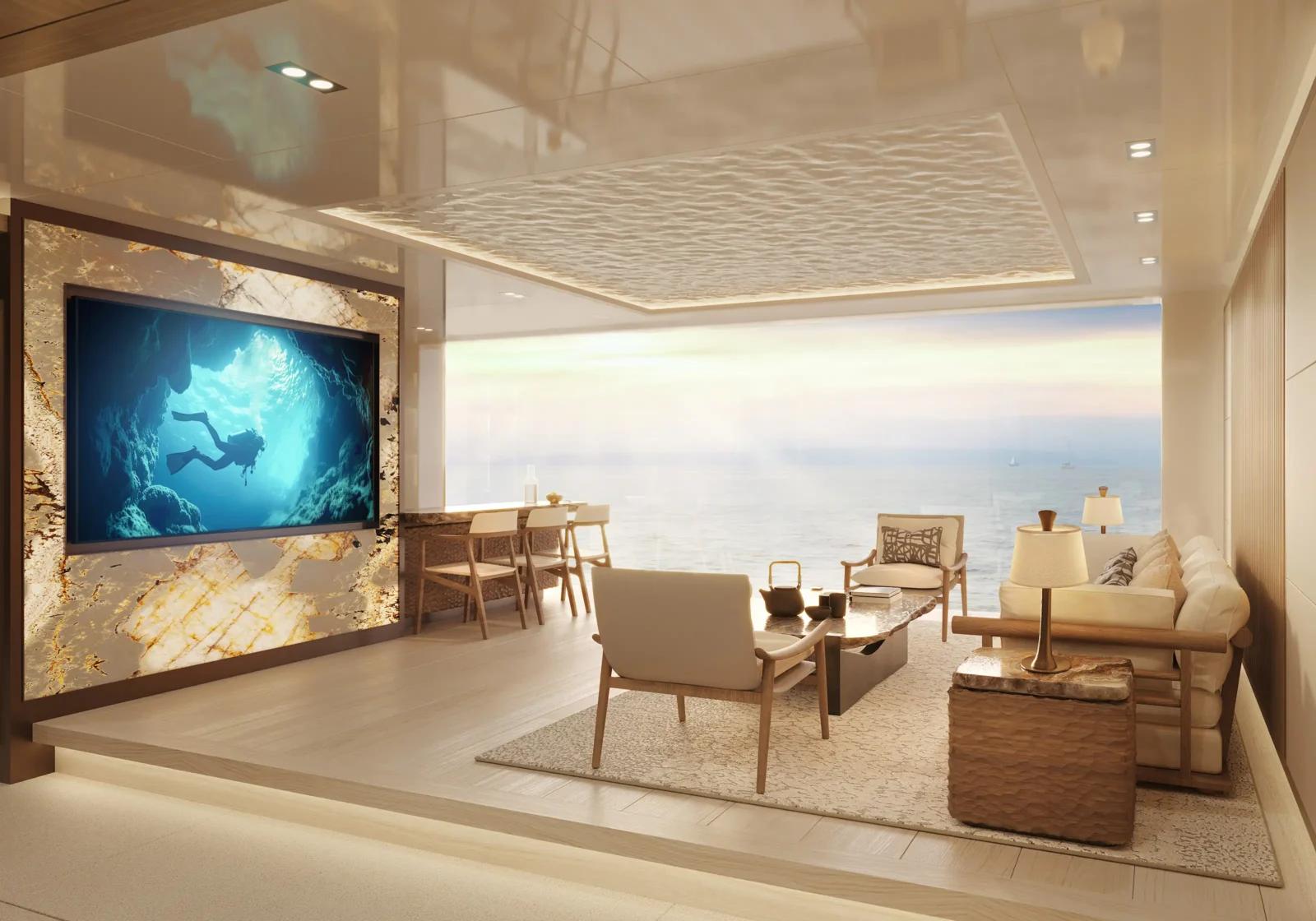 REV Ocean, 194.9m superyacht under construction, built by VARD, designed by H2 Yacht Design — photograph 2