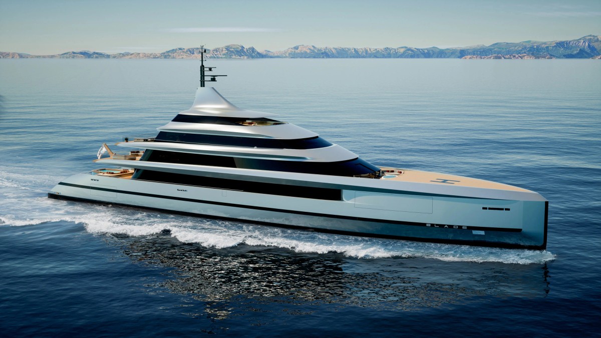Blade, 83.74m superyacht concept, designed by H2 Yacht Design — photograph 5