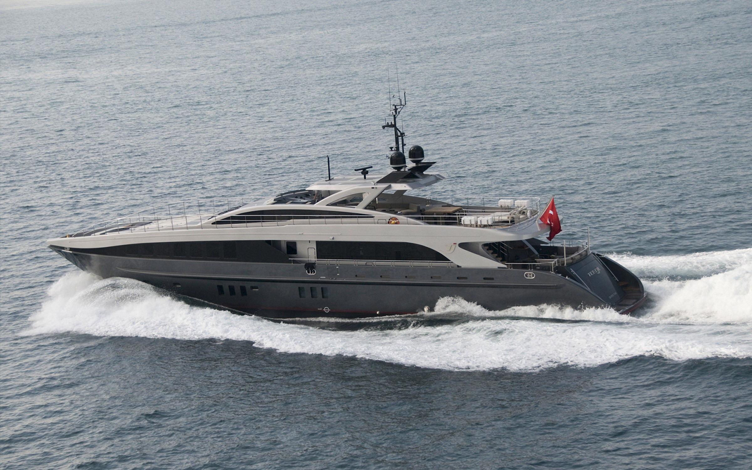 Tee Dje, 38m new build superyacht, built by Bilgin Yachts, designed by H2 Yacht Design — photograph 1