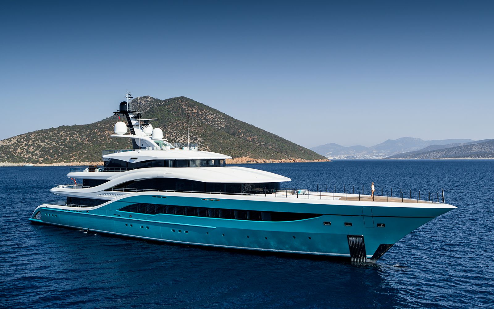 Go, 77m new build superyacht, built by Turquoise Yachts, designed by H2 Yacht Design — photograph 1