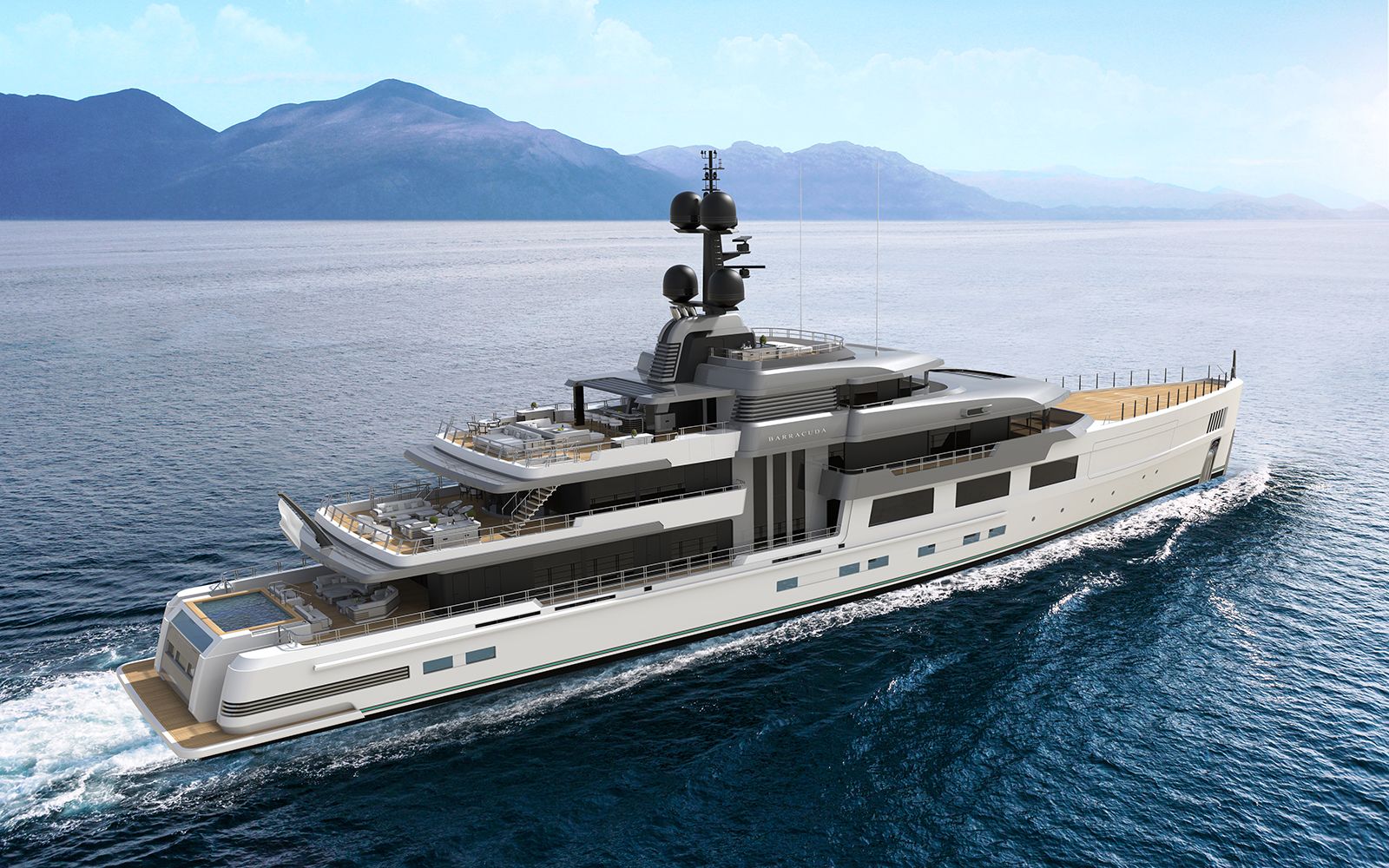 Barracuda Explorer, 65m superyacht concept, designed by H2 Yacht Design — photograph 2