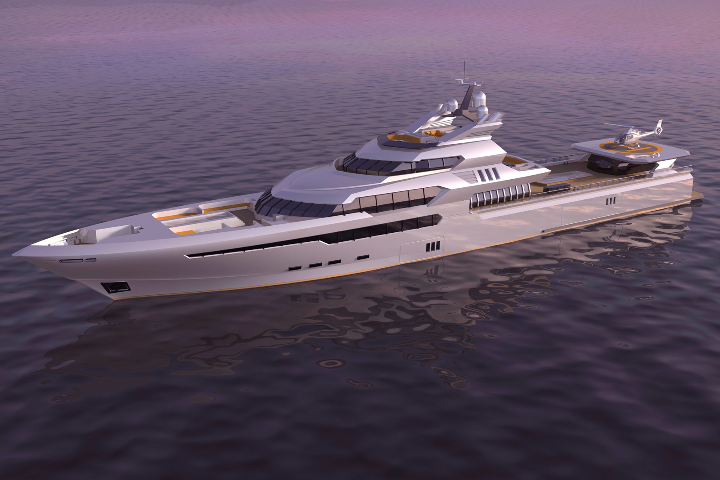 Stealth Explorer, 90.00m superyacht concept, designed by H2 Yacht Design — photograph 4