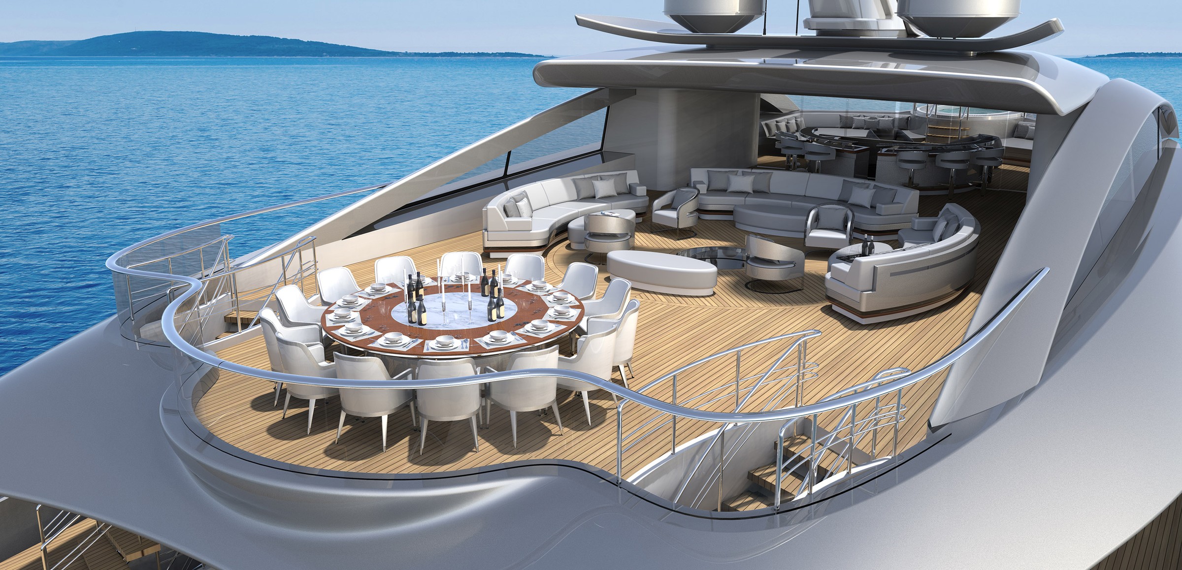 Arc, 90m superyacht concept, designed by H2 Yacht Design — photograph 7