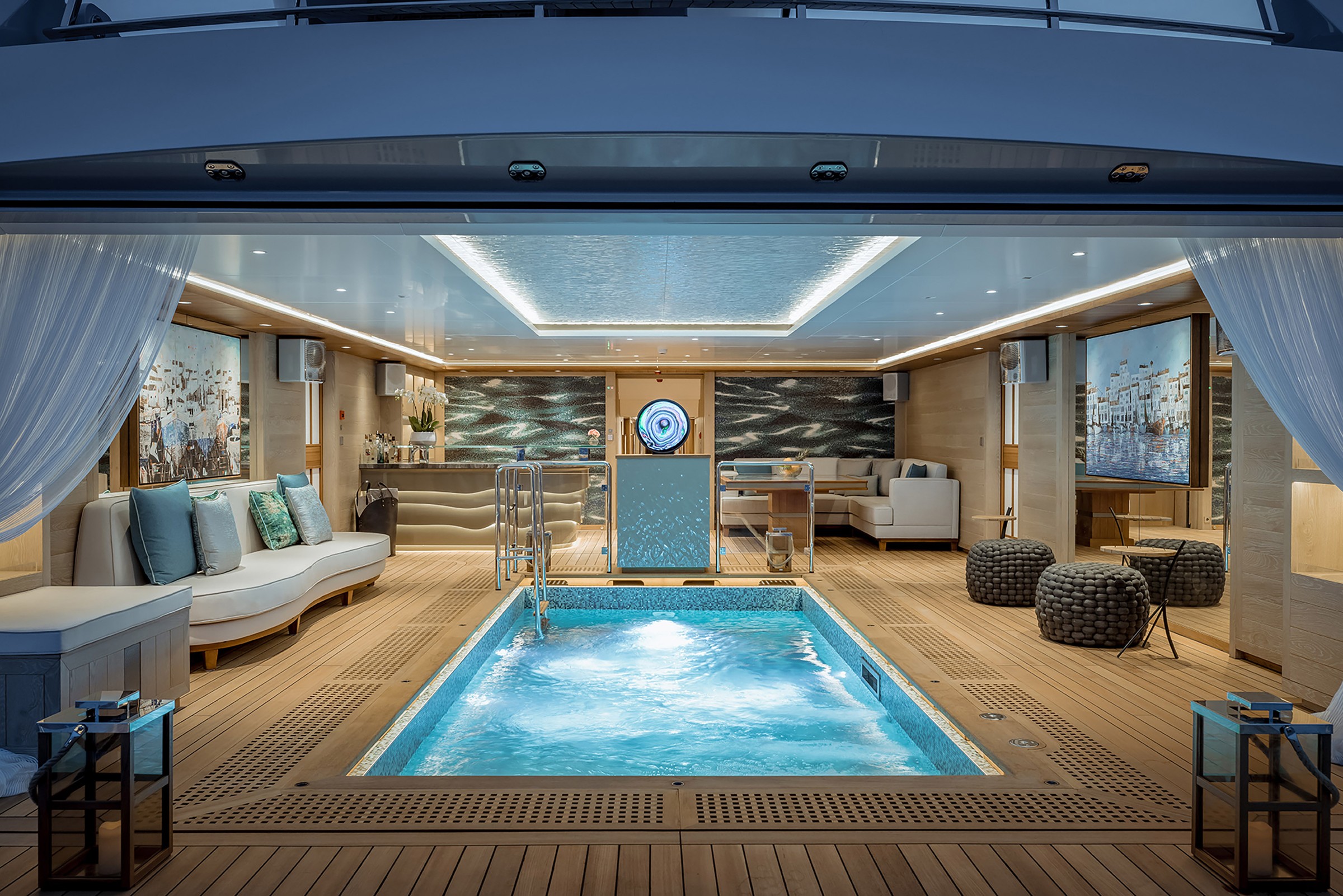 Victorious, 85m new build superyacht, built by AKYACHT, designed by H2 Yacht Design — photograph 4