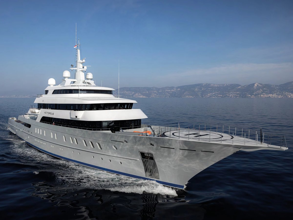 Victorious, 85m new build superyacht, built by AKYACHT, designed by H2 Yacht Design — photograph 1