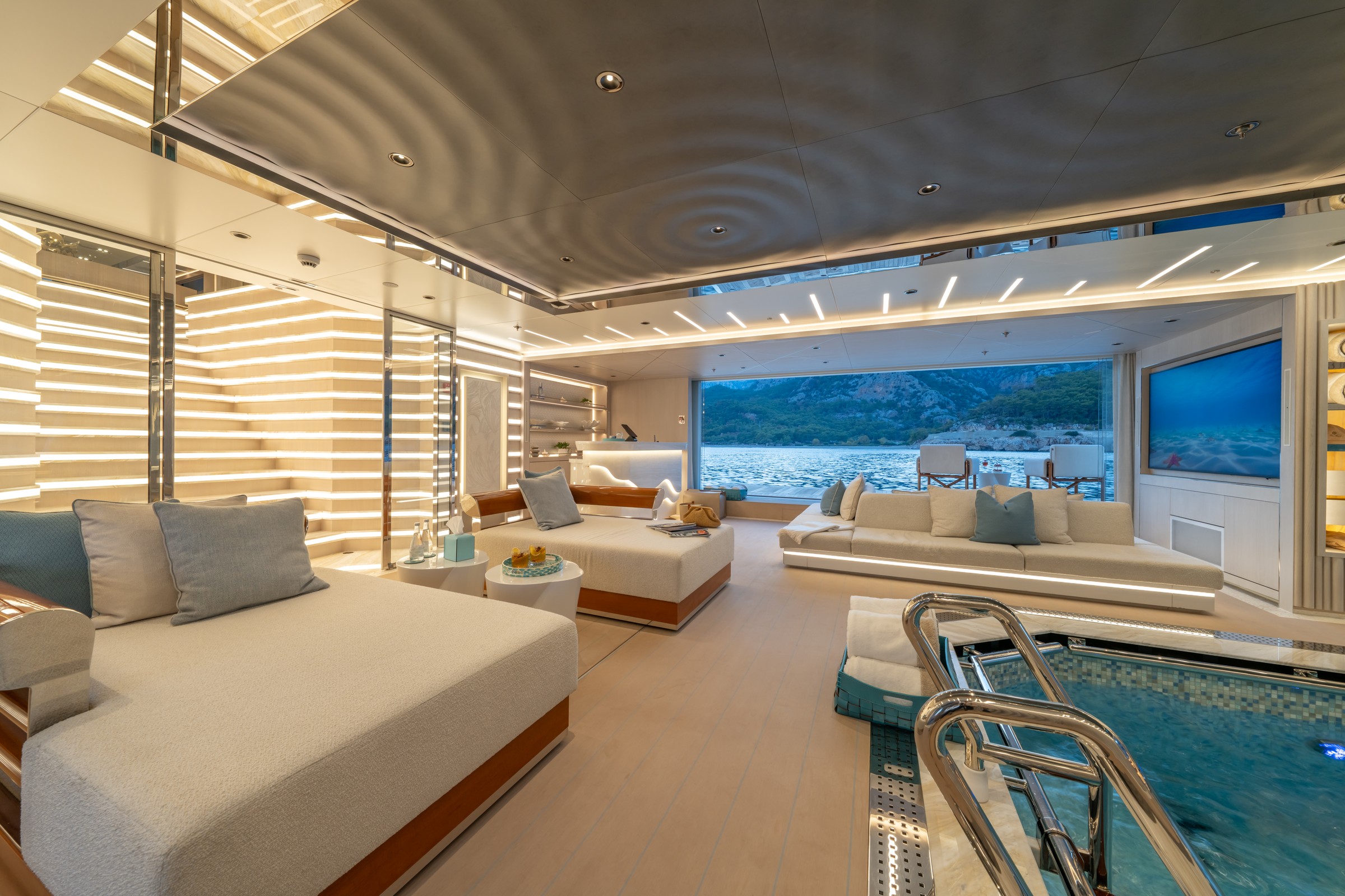 Al Reem, 80m new build superyacht, built by Bilgin Yachts, designed by H2 Yacht Design — photograph 1