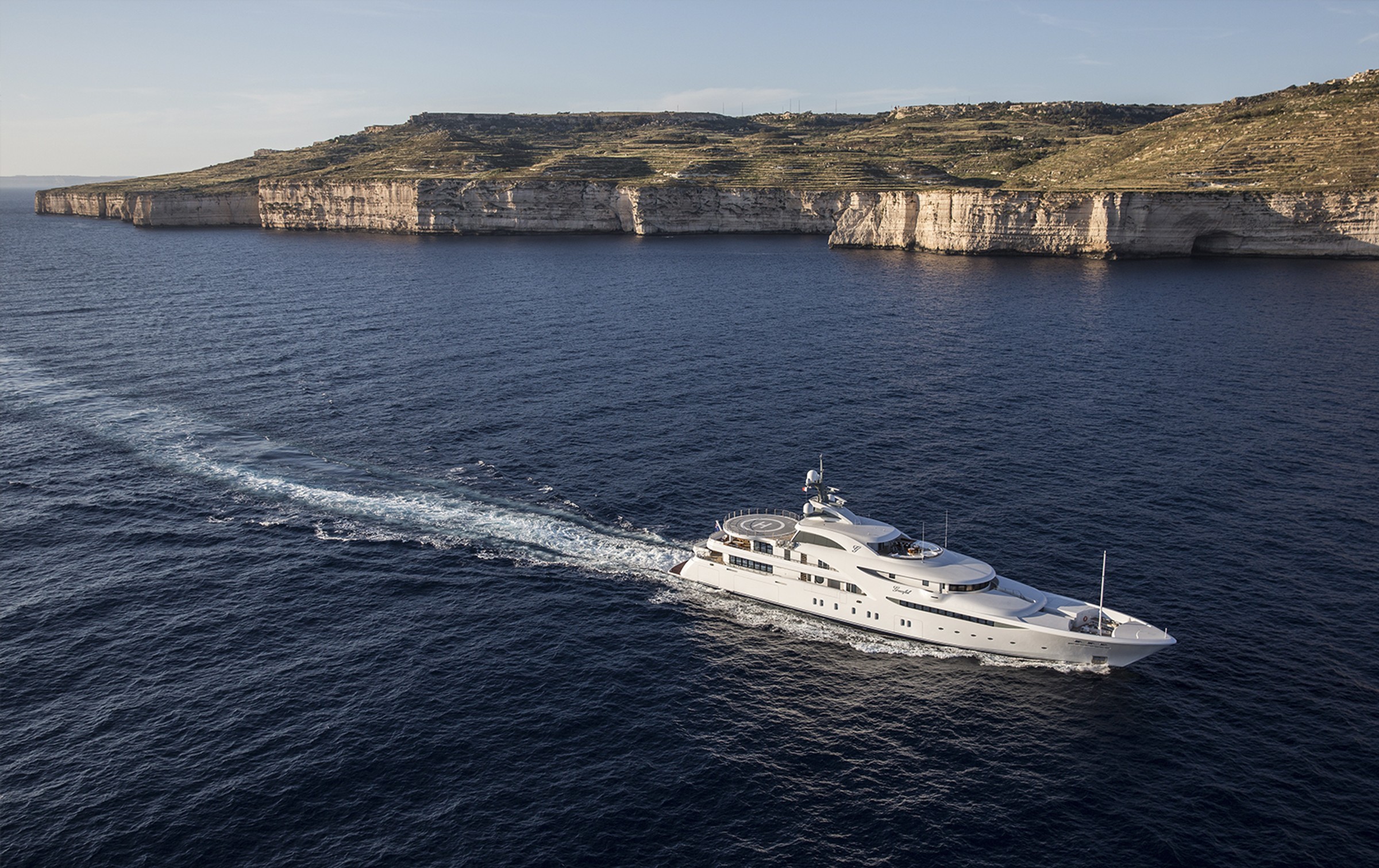 Graceful, 83m new build superyacht, built by Blohm+Voss, designed by H2 Yacht Design — photograph 1