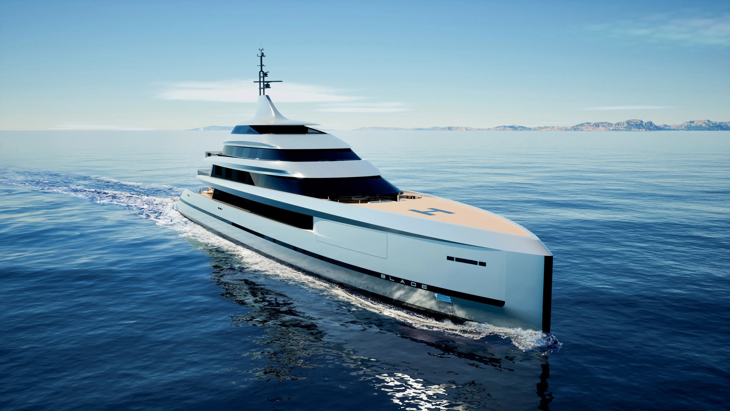 Blade, 83.74m superyacht concept, designed by H2 Yacht Design