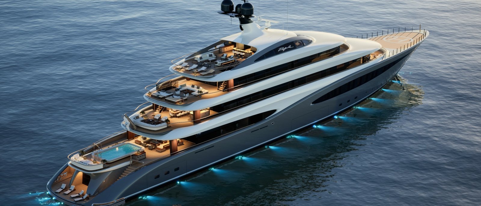 Rafale, 81.3m superyacht under construction, built by Turquoise Yachts, designed by H2 Yacht Design
