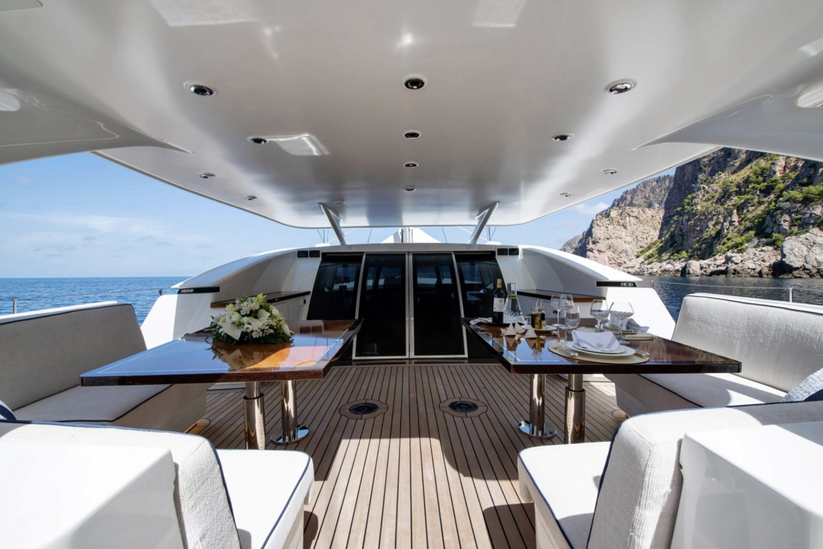Dakota, 39m superyacht refit, built by Fitzroy Yachts, designed by H2 Yacht Design — photograph 2