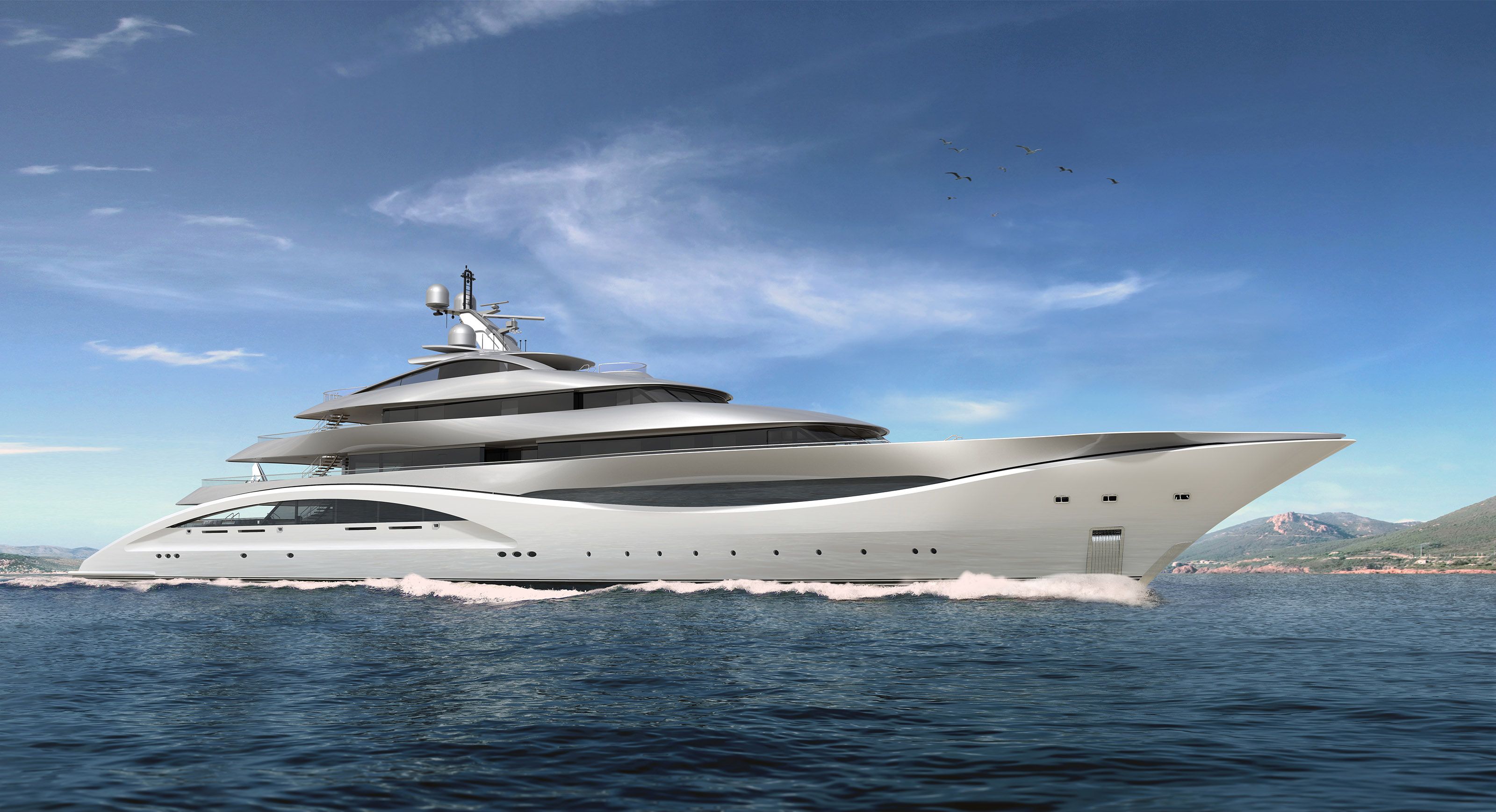 Arc, 90m superyacht concept, designed by H2 Yacht Design — photograph 2